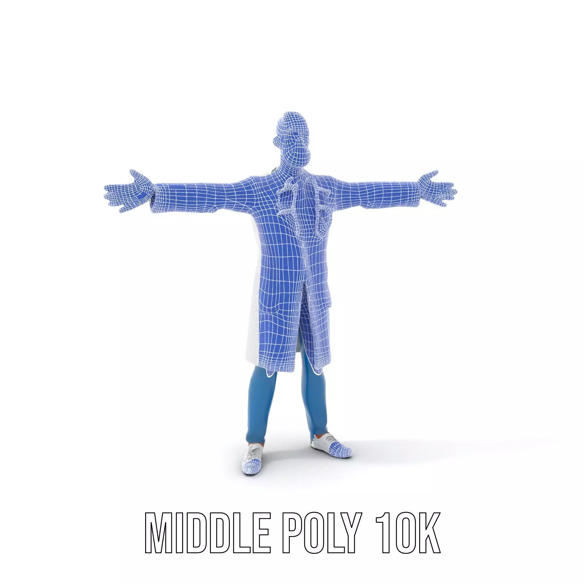 Professional Doctor Character Model Pack Low-poly 3D model_10