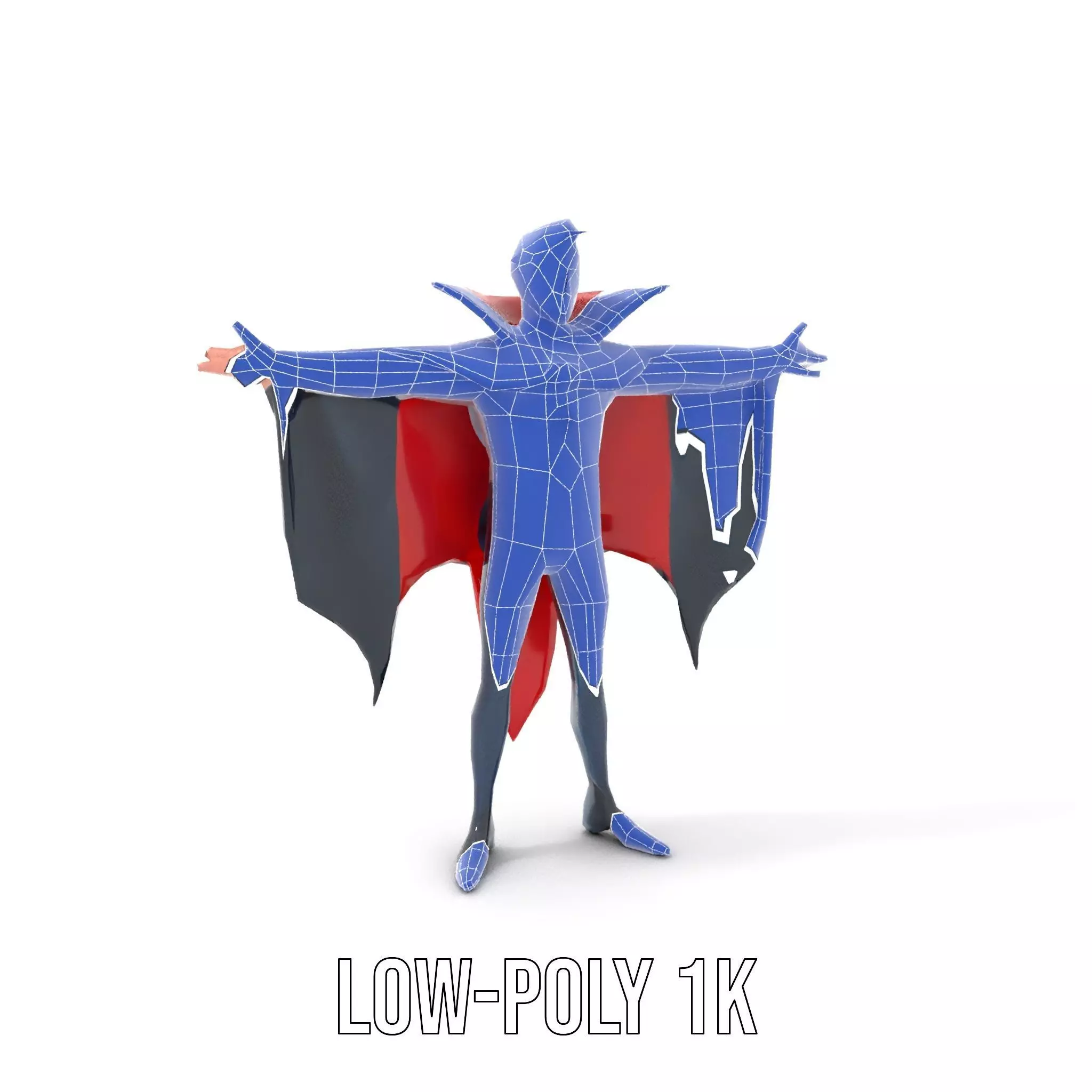 Vampire Character Model Pack with Cape Low-poly 3D model_8