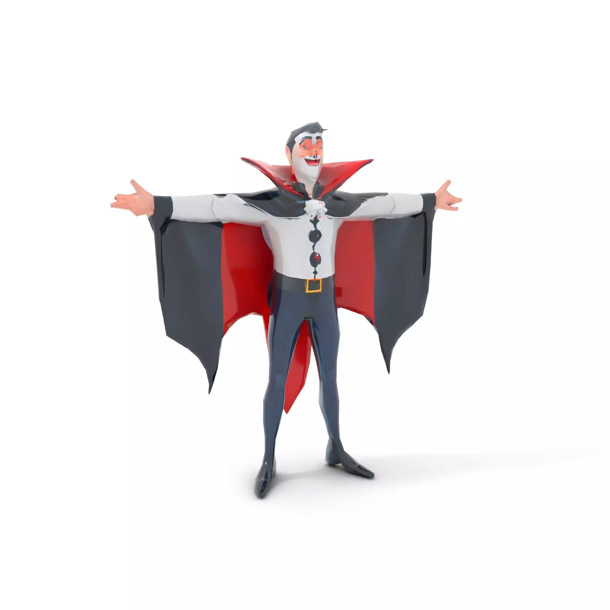 Vampire Character Model Pack with Cape Low-poly 3D model_27