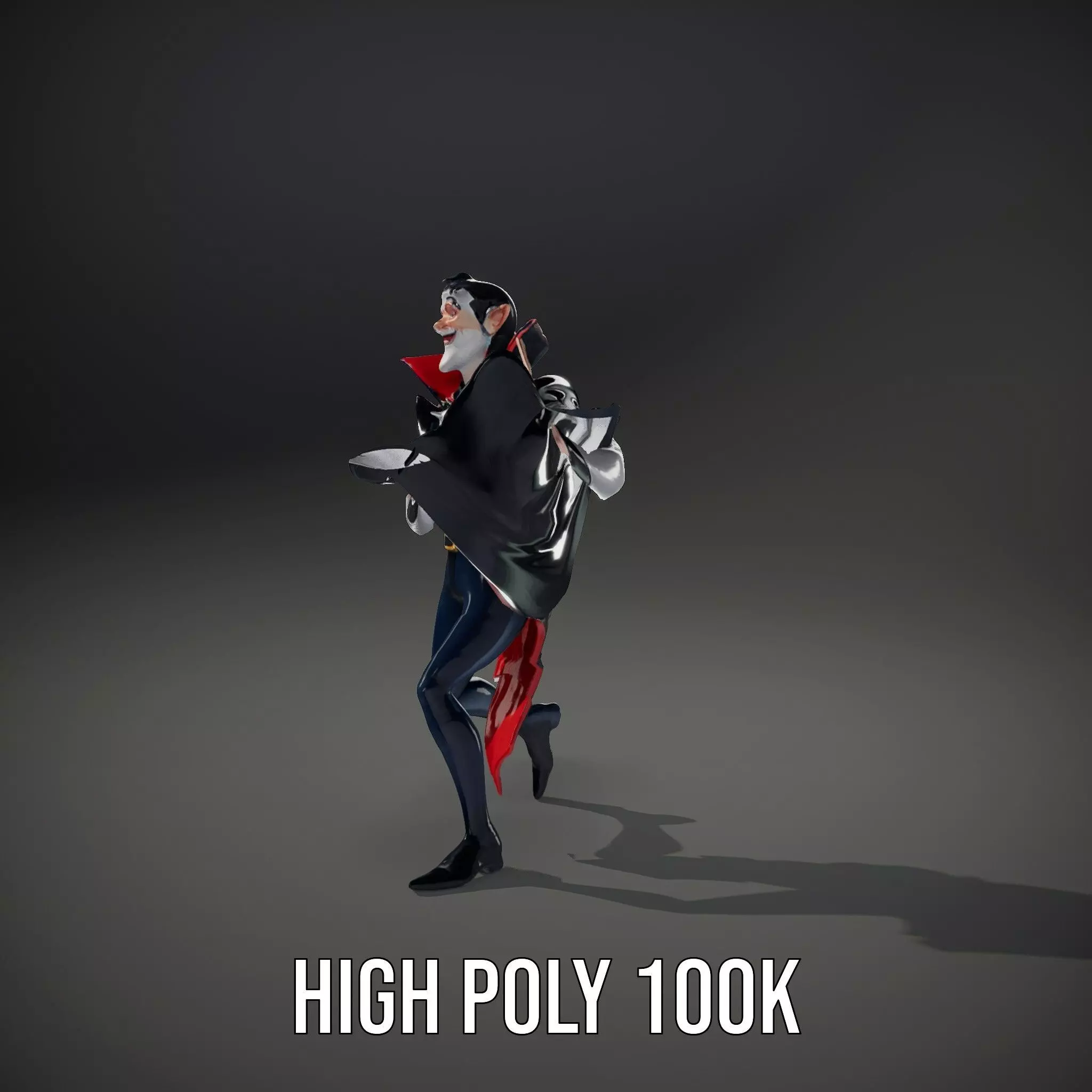 Vampire Character Model Pack with Cape Low-poly 3D model_28