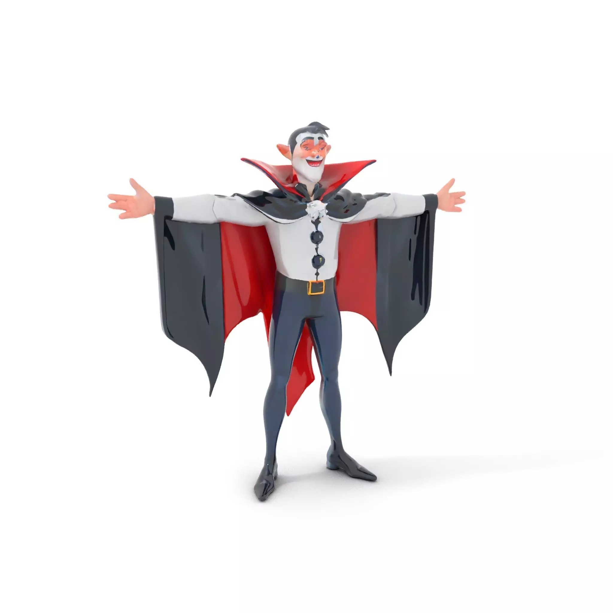 Vampire Character Model Pack with Cape Low-poly 3D model_0