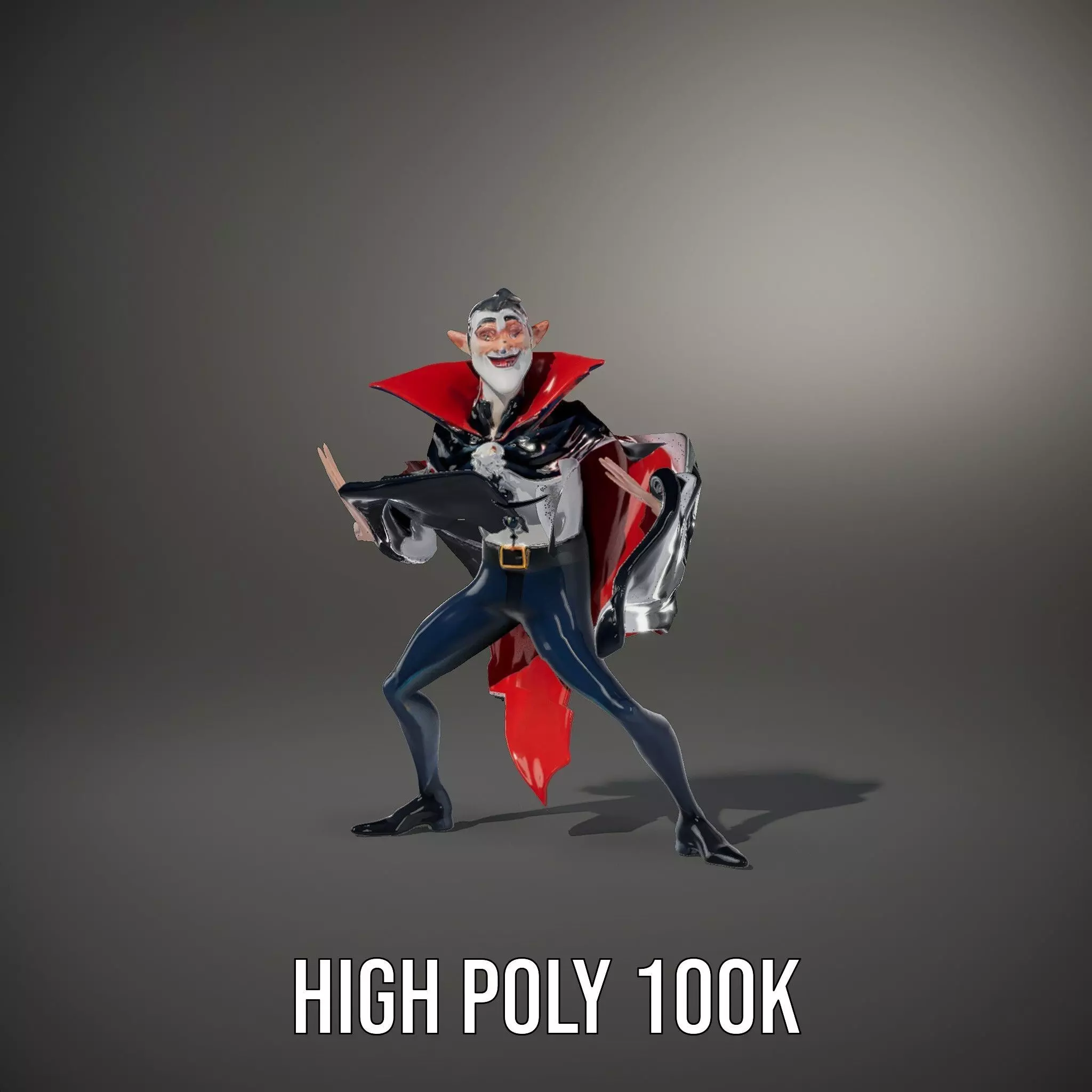 Vampire Character Model Pack with Cape Low-poly 3D model_32