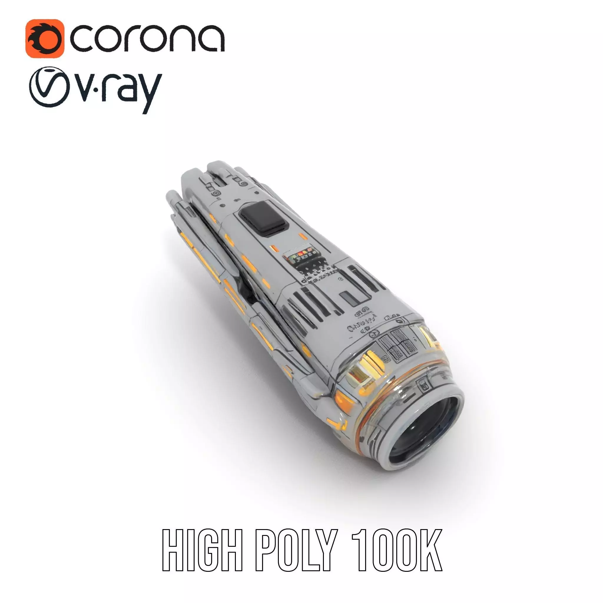 Futuristic SciFi Device model pack Low-poly 3D model_28