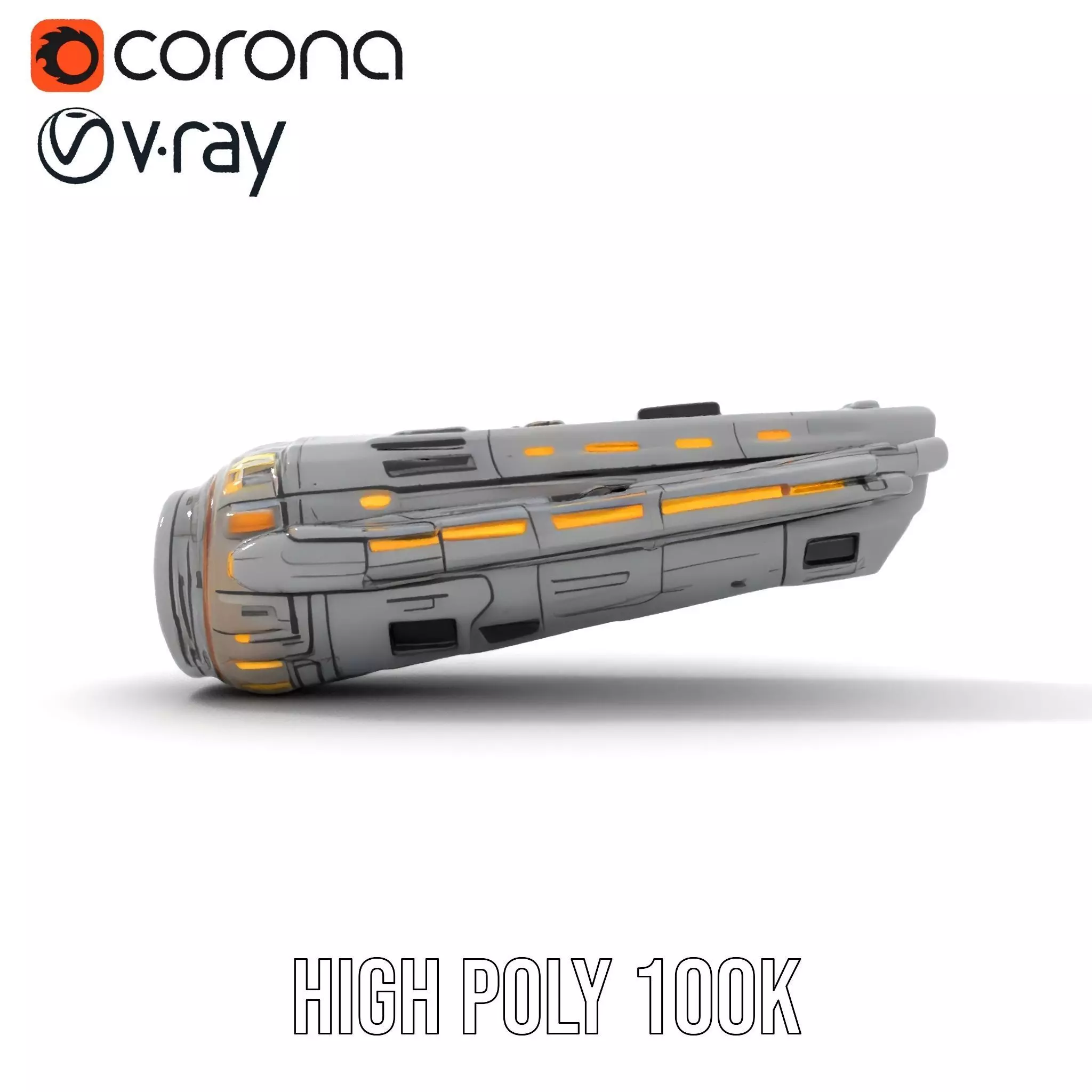 Futuristic SciFi Device model pack Low-poly 3D model_23