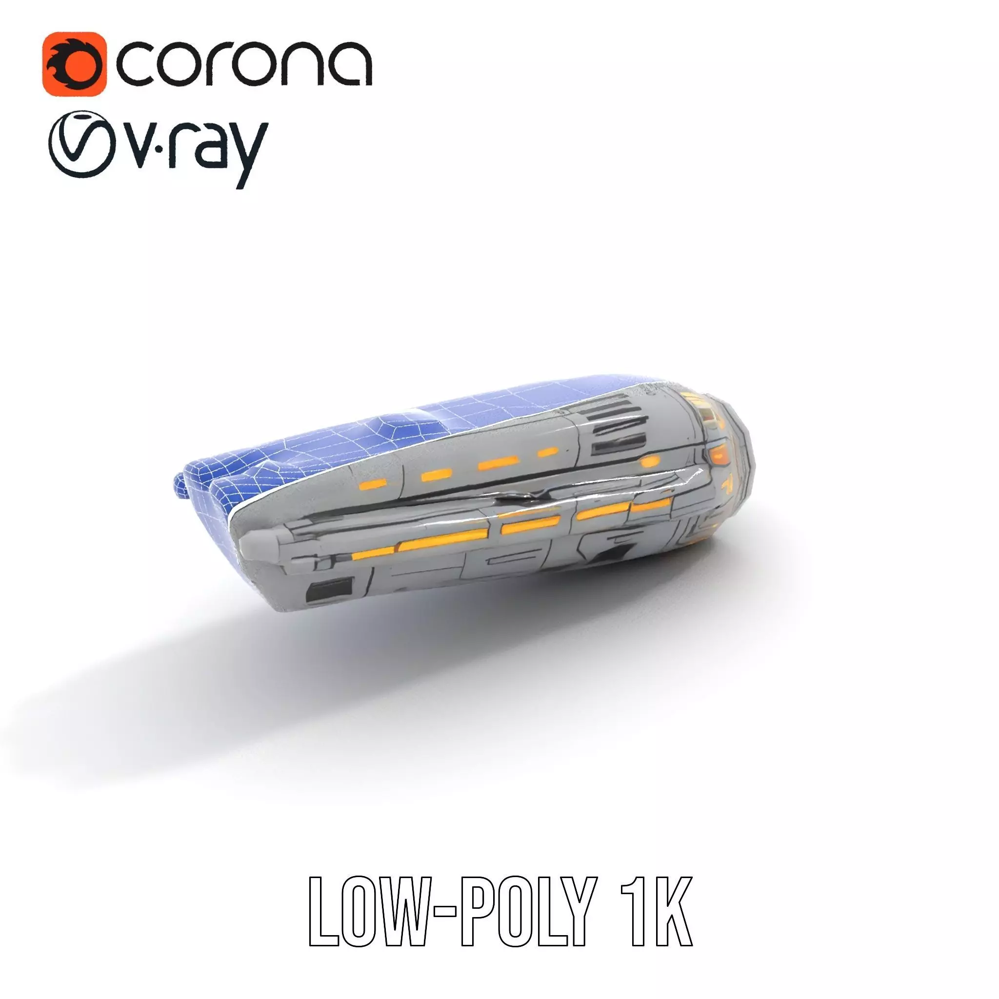 Futuristic SciFi Device model pack Low-poly 3D model_27