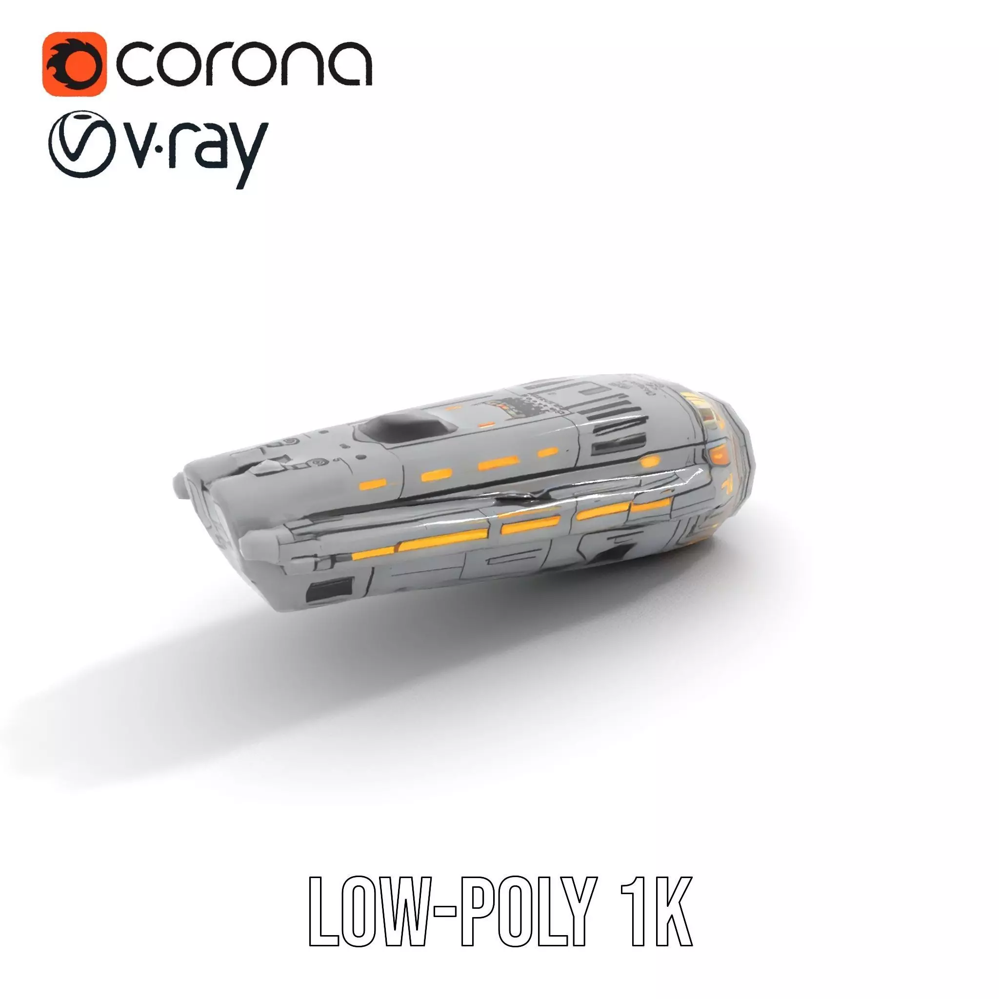 Futuristic SciFi Device model pack Low-poly 3D model_16