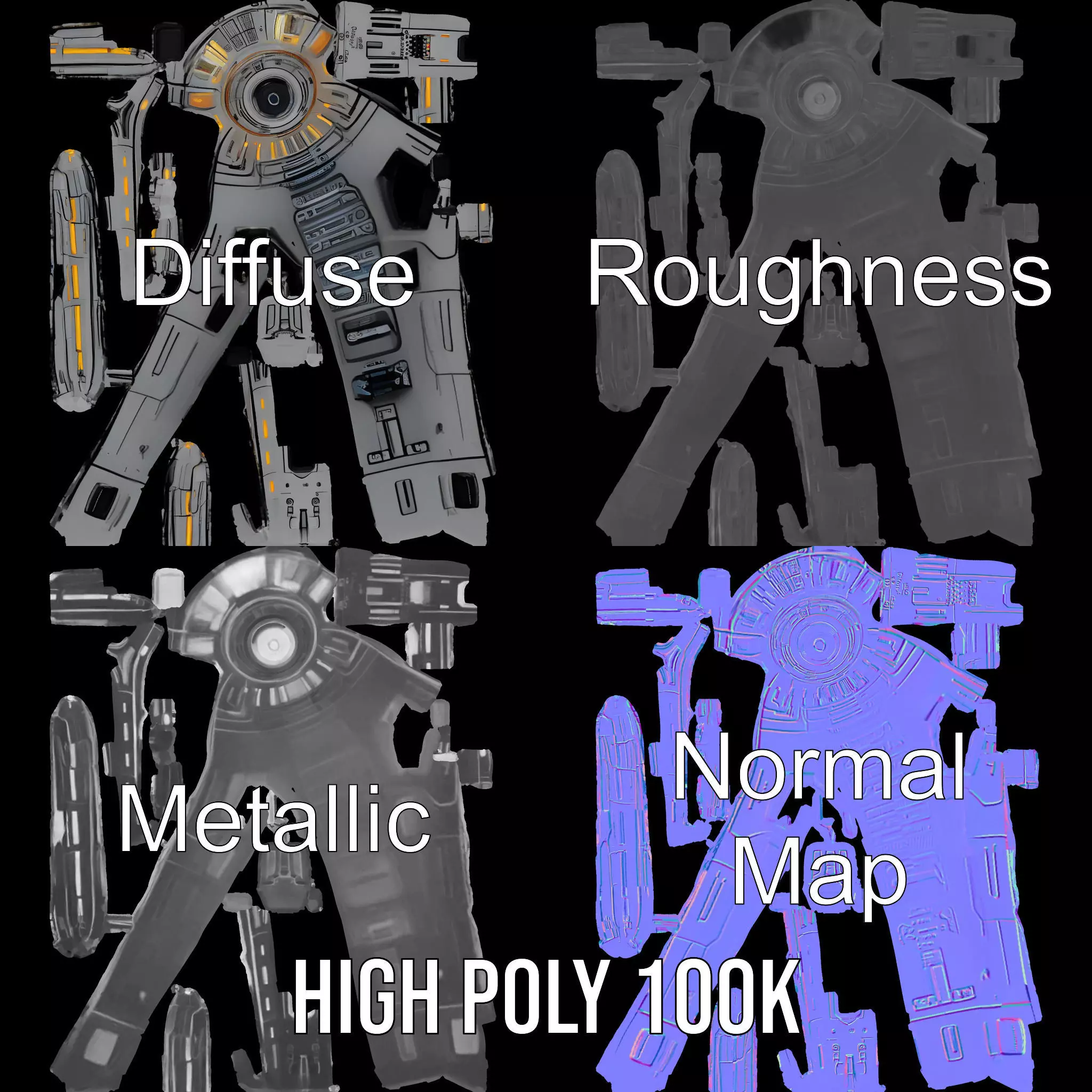 Futuristic SciFi Device model pack Low-poly 3D model_3