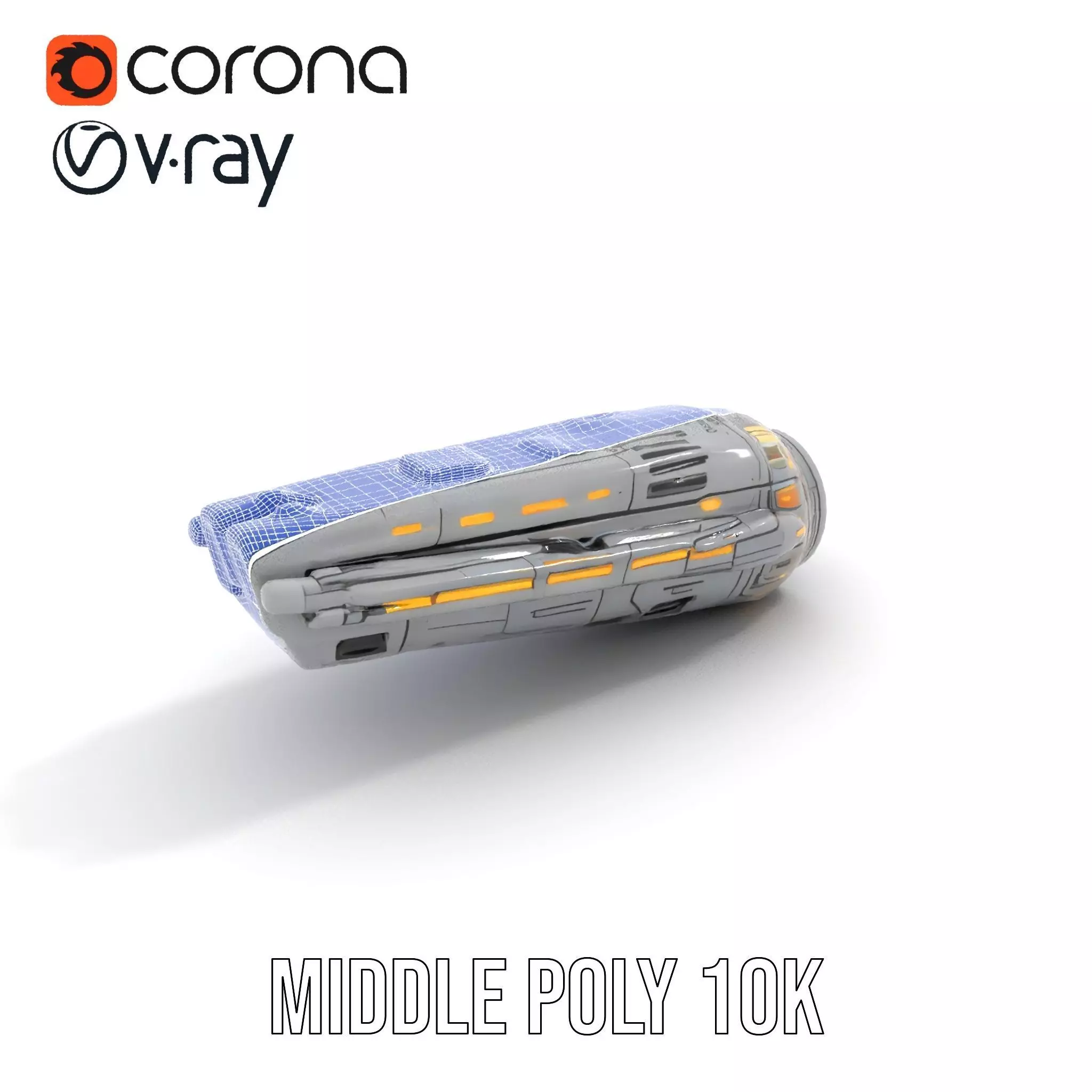 Futuristic SciFi Device model pack Low-poly 3D model_21