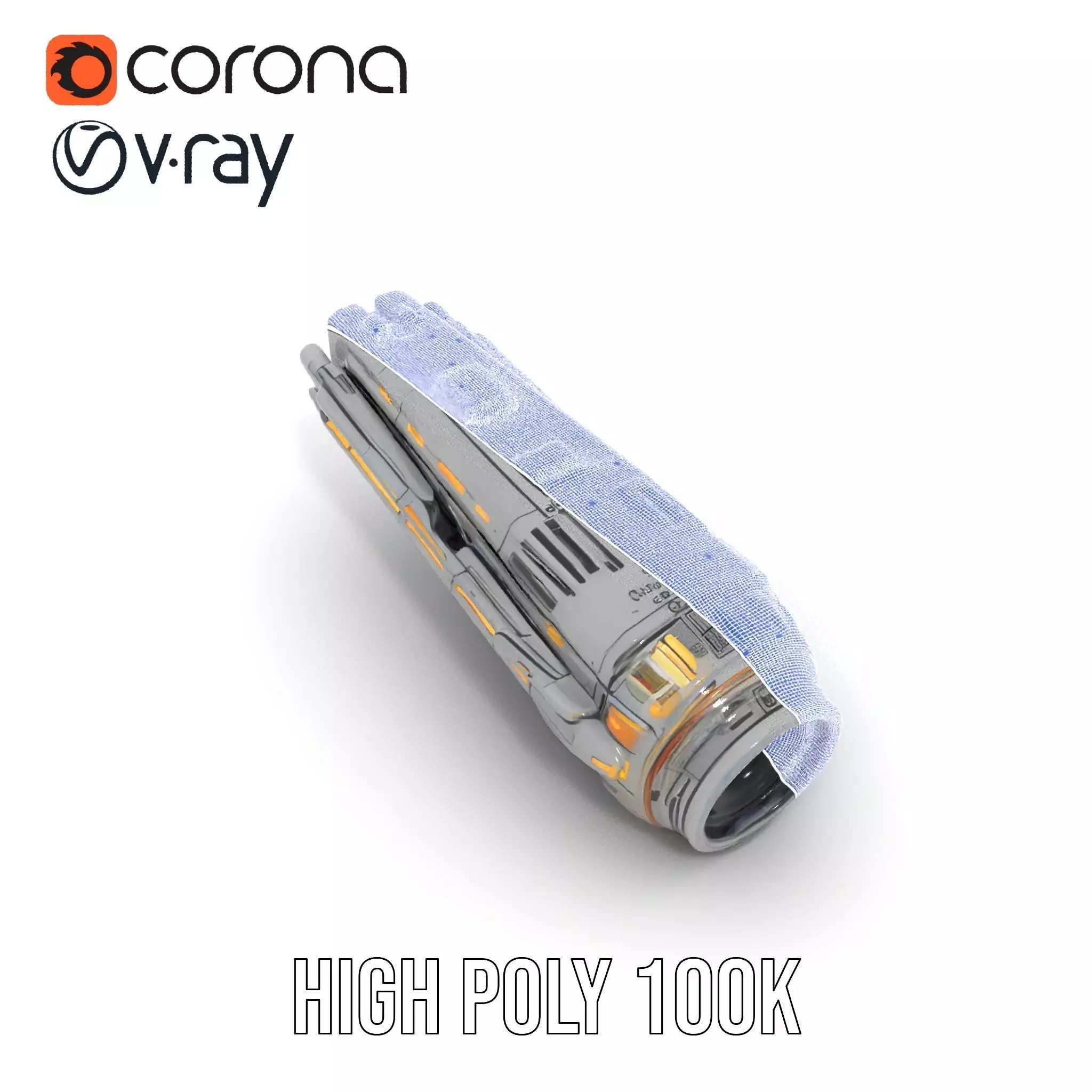 Futuristic SciFi Device model pack Low-poly 3D model_31