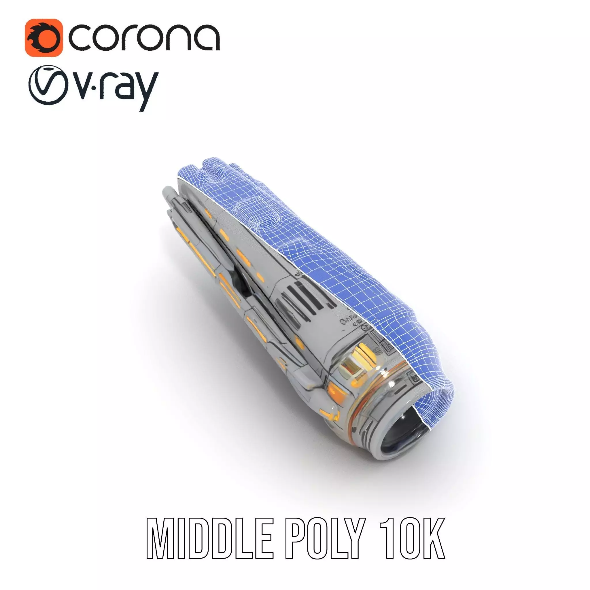 Futuristic SciFi Device model pack Low-poly 3D model_18