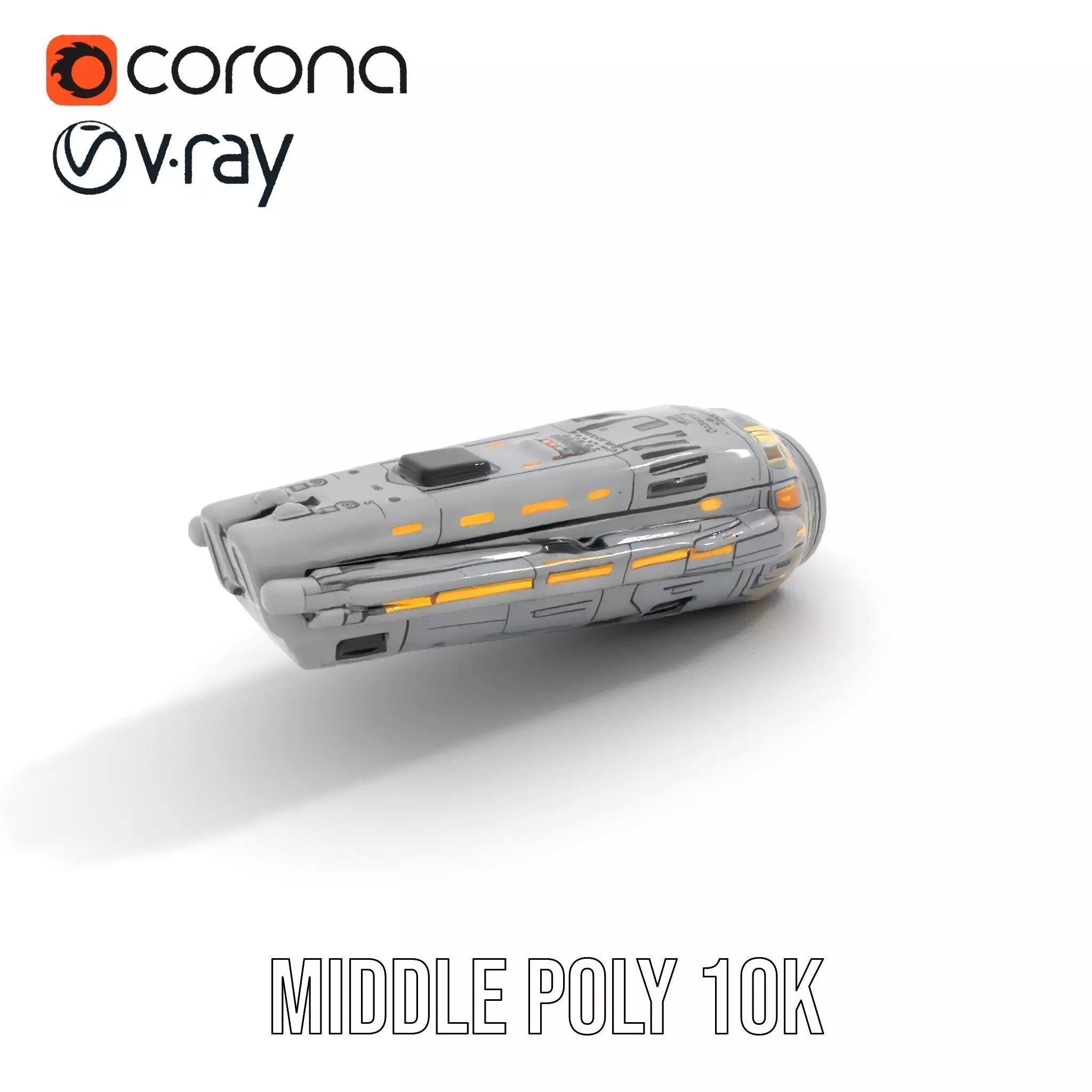 Futuristic SciFi Device model pack Low-poly 3D model_6