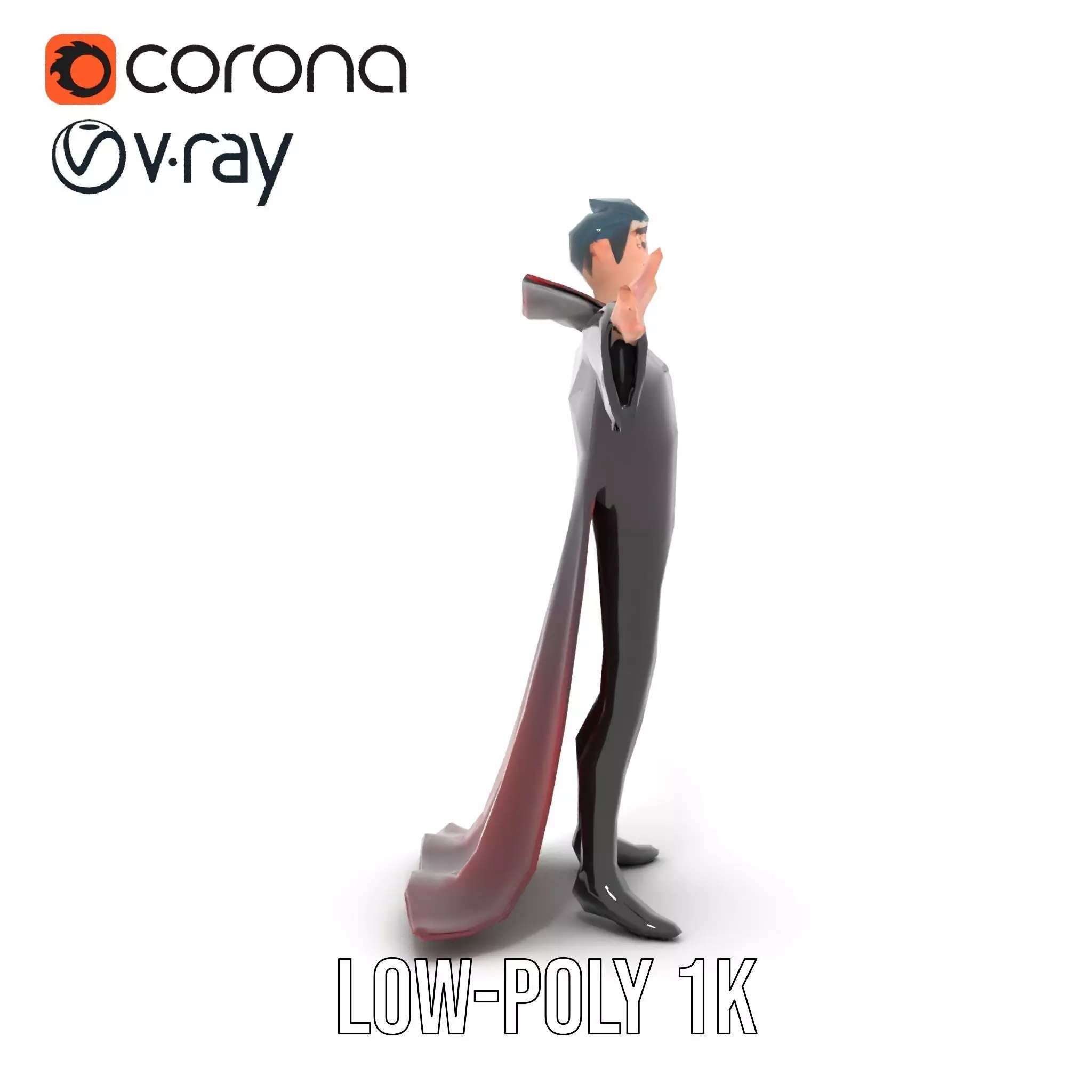 Cartoon Vampire Character Model Pack Low-poly 3D model_12