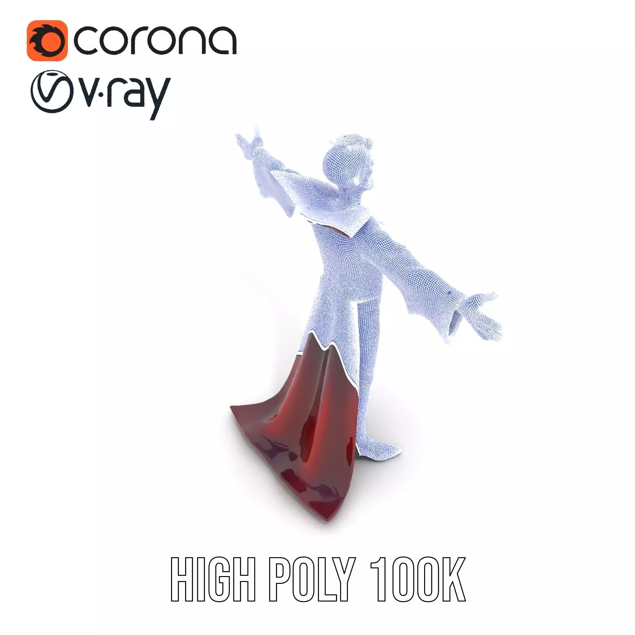 Cartoon Vampire Character Model Pack Low-poly 3D model_34