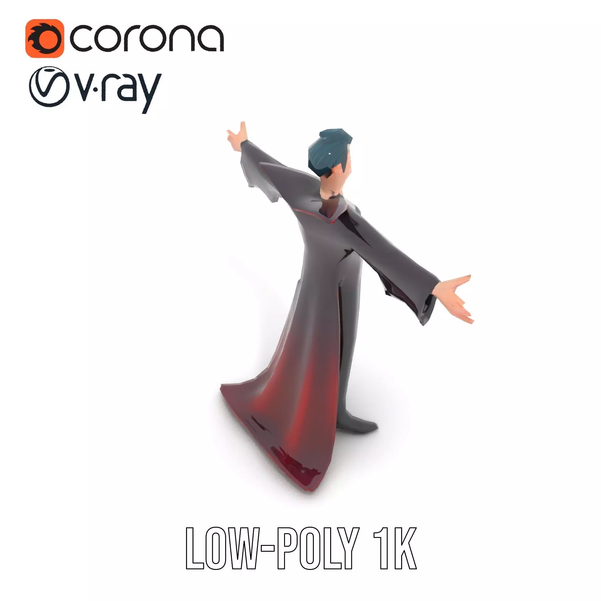 Cartoon Vampire Character Model Pack Low-poly 3D model_17