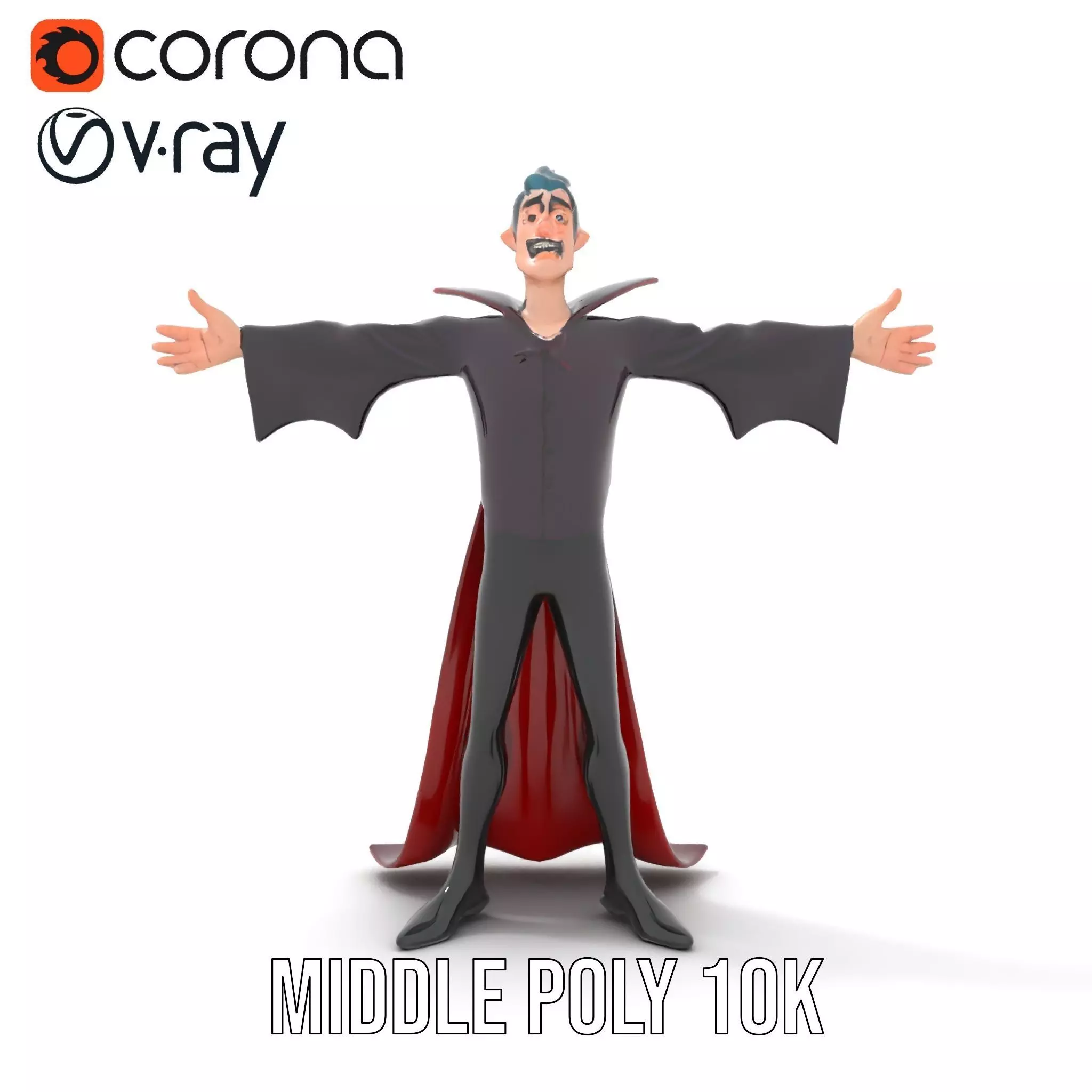 Cartoon Vampire Character Model Pack Low-poly 3D model_13