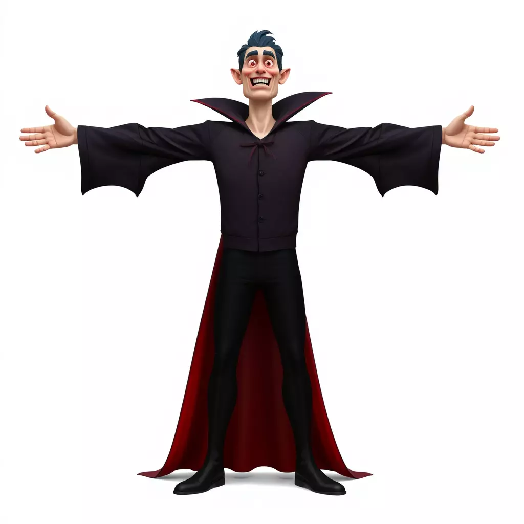 Cartoon Vampire Character Model Pack Low-poly 3D model_2