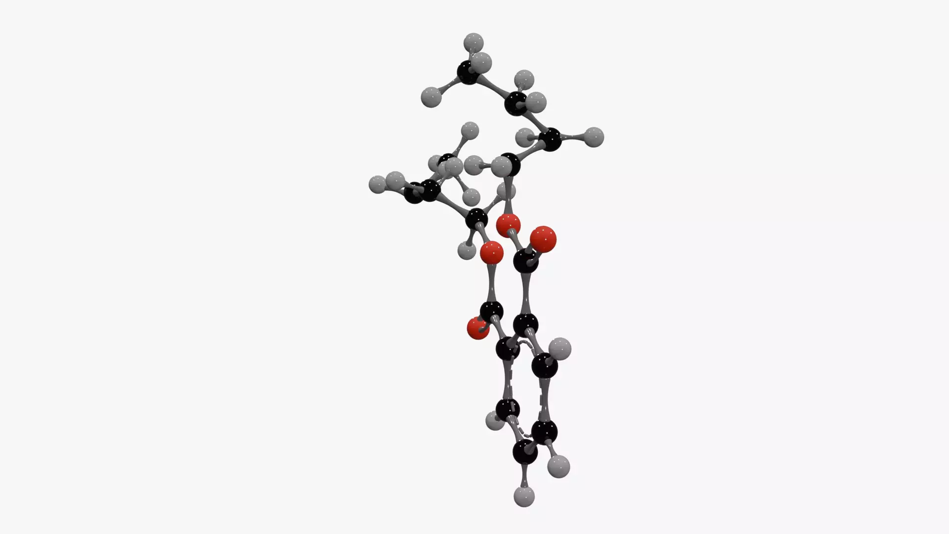 Dibutyl Phthalate Molecule Low-poly 3D model_4