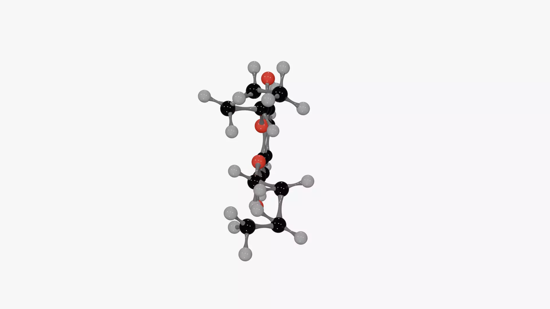 Dibutyl Phthalate Molecule Low-poly 3D model_7
