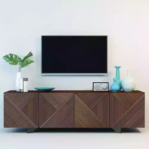 West elm media console 3D model