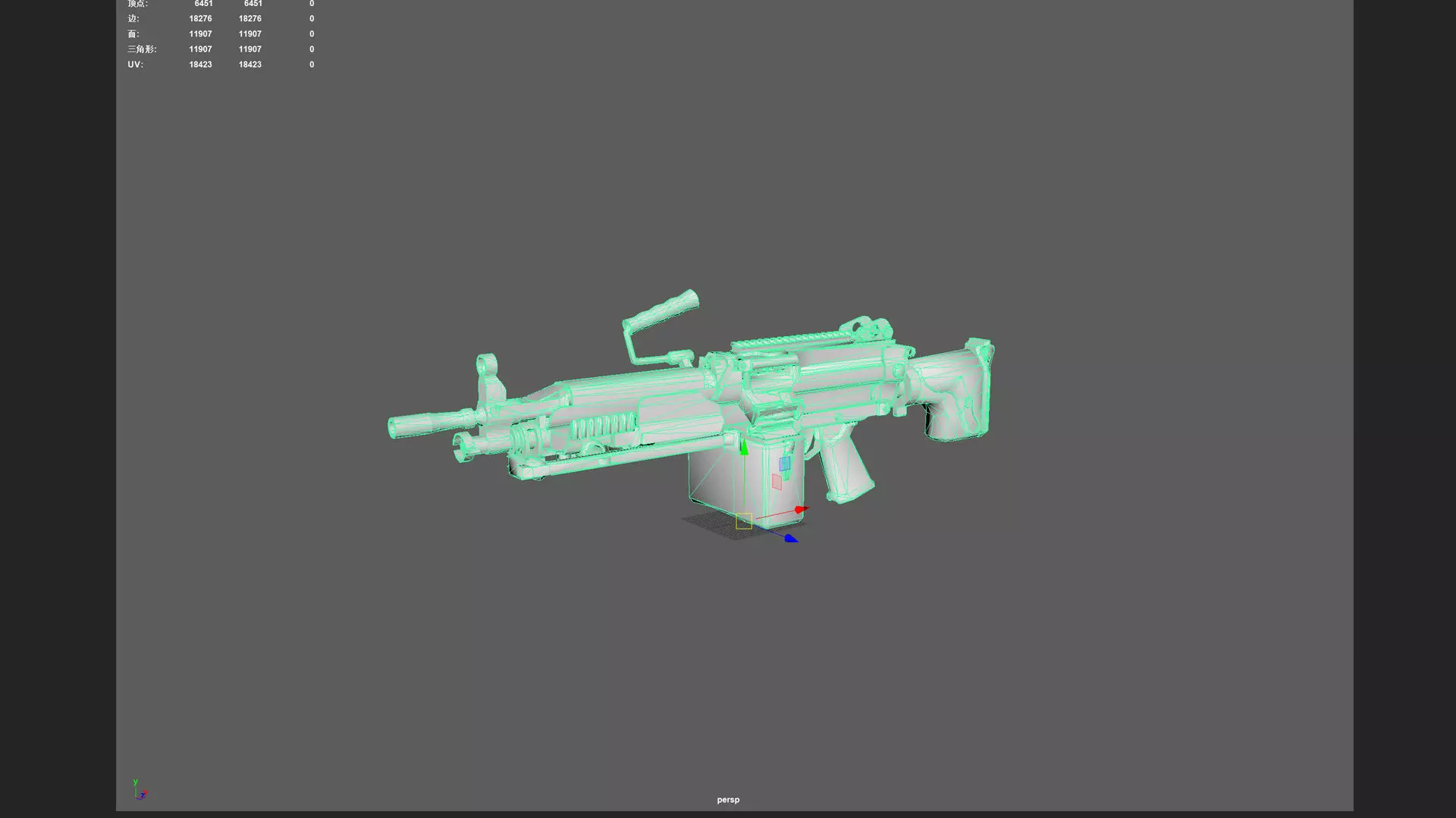 Pistol 3D Model 020 Low-poly 3D model_14