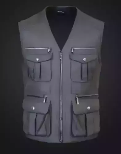 Explorer Utility Vest Low-poly 3D model