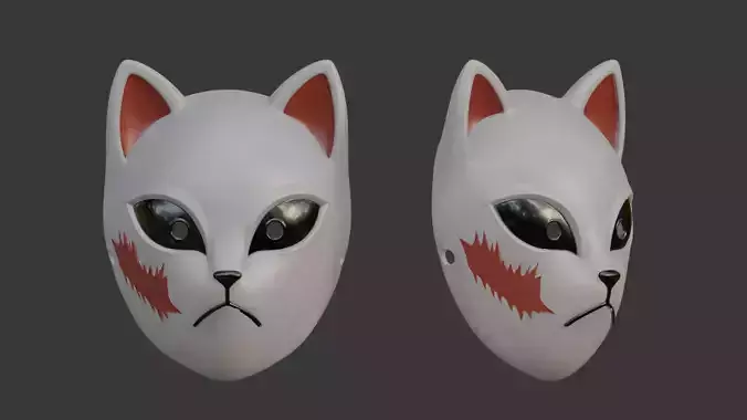 Demon Slayer Kitsune Mask