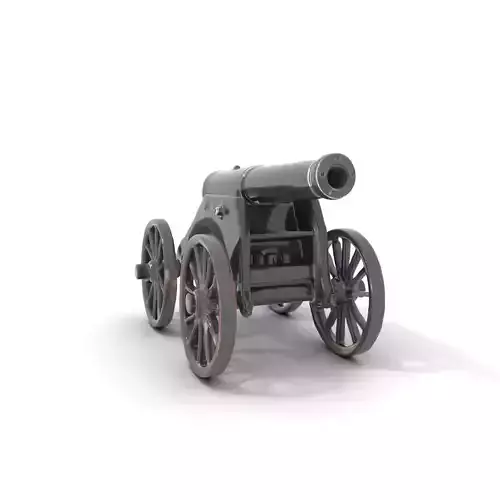 Historical Cannon Model Pack with Detailed Wheels