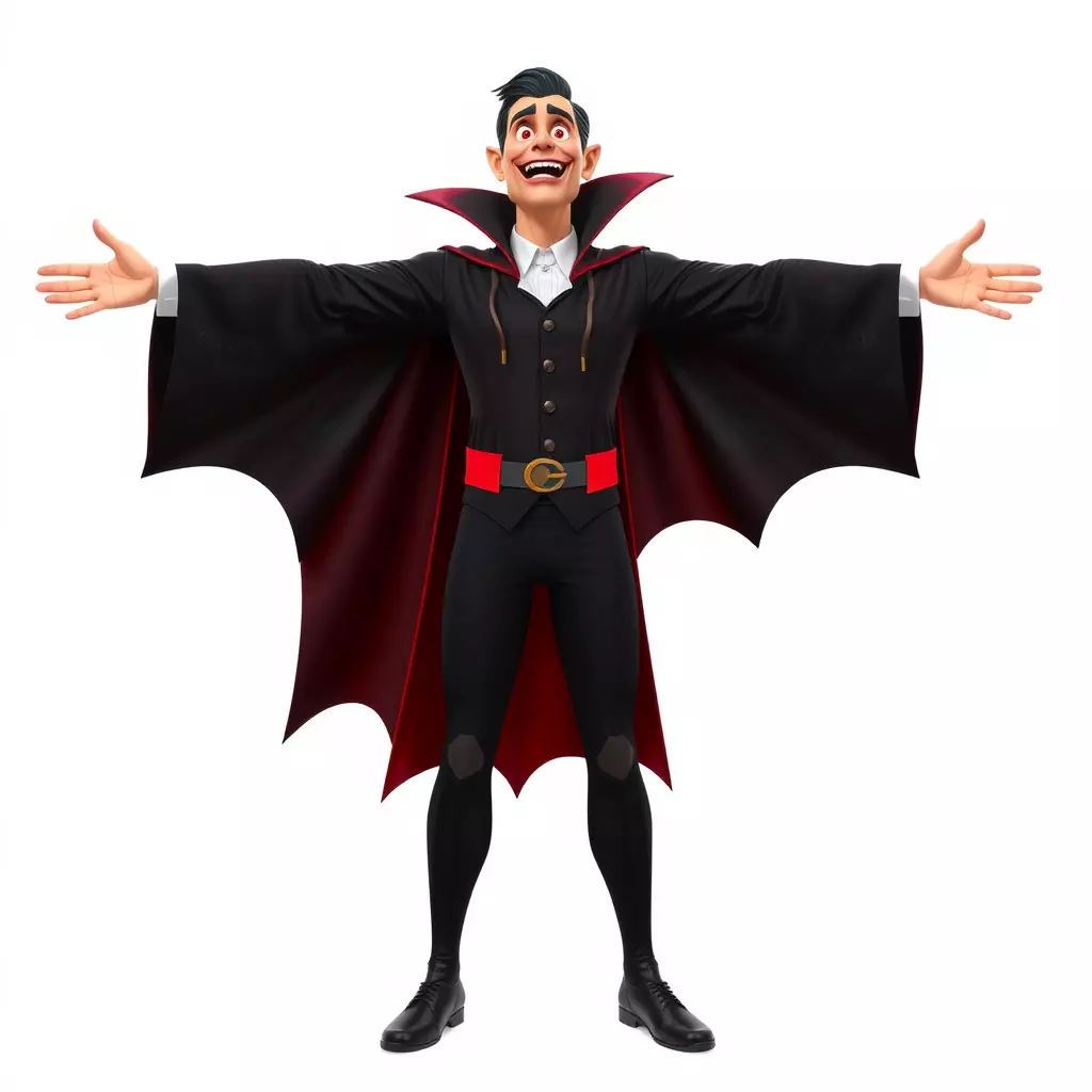 Vampire Character Model Pack with Iconic Cape Design Low-poly 3D model_2
