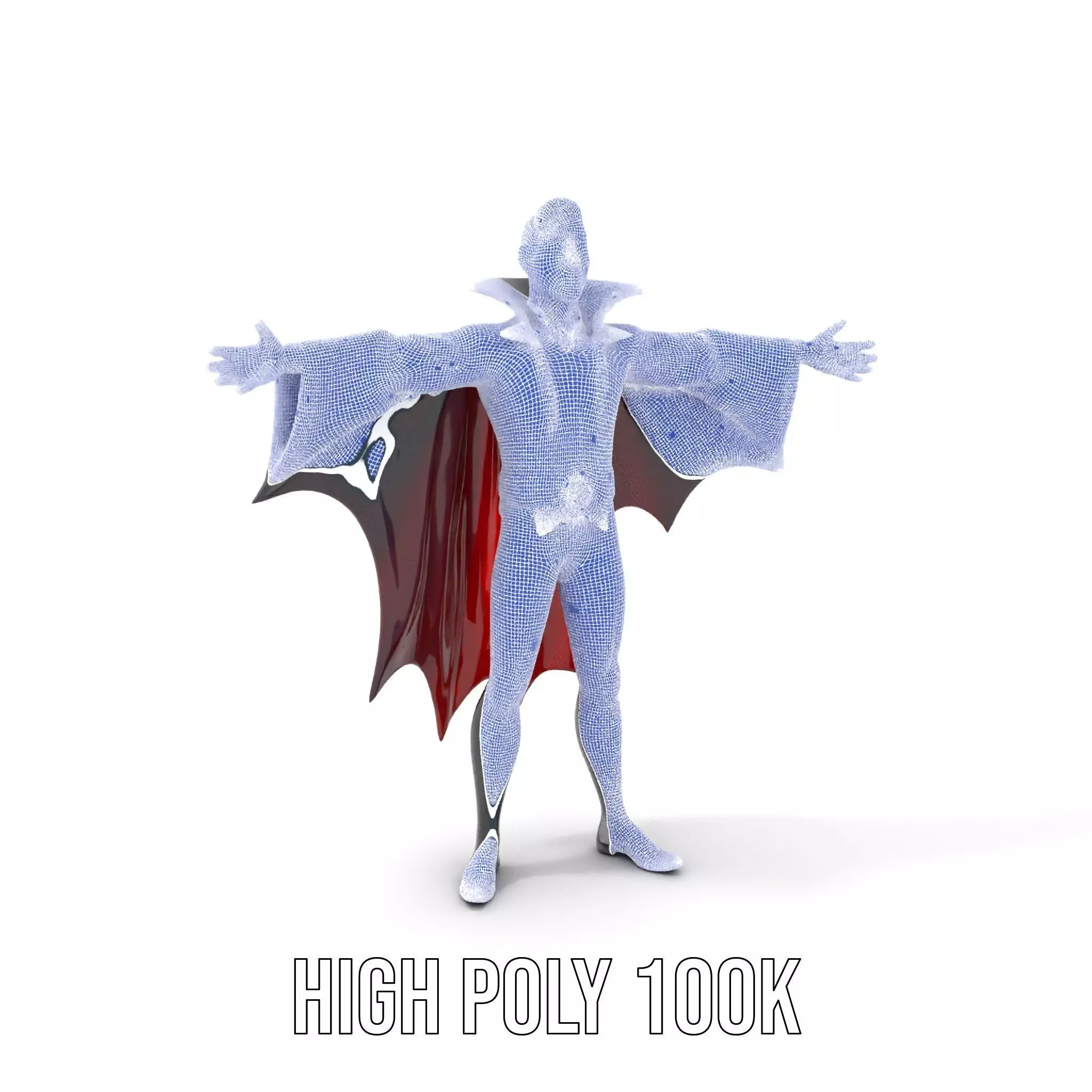 Vampire Character Model Pack with Iconic Cape Design Low-poly 3D model_4