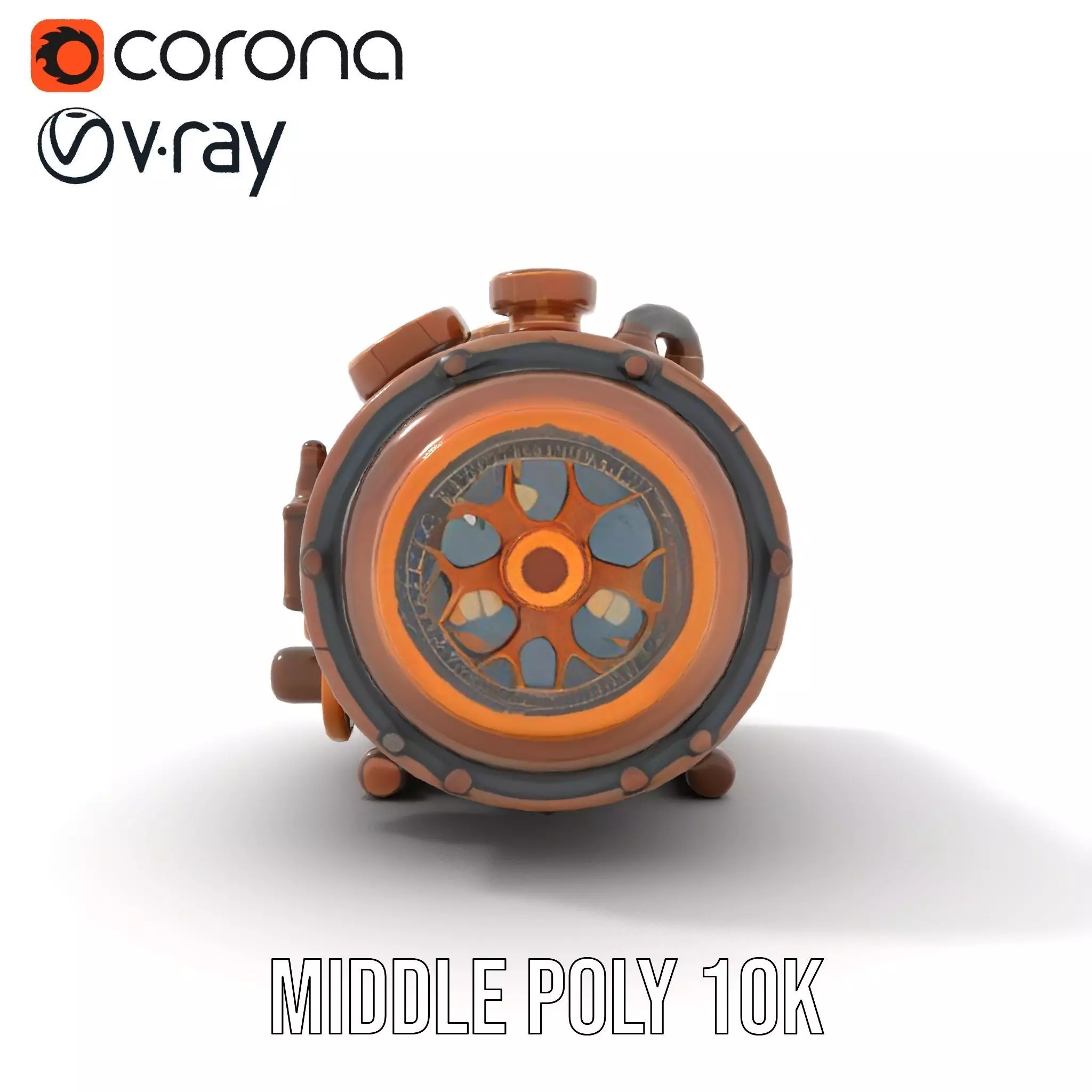 Steampunk Engine Gauge model pack Low-poly 3D model_18