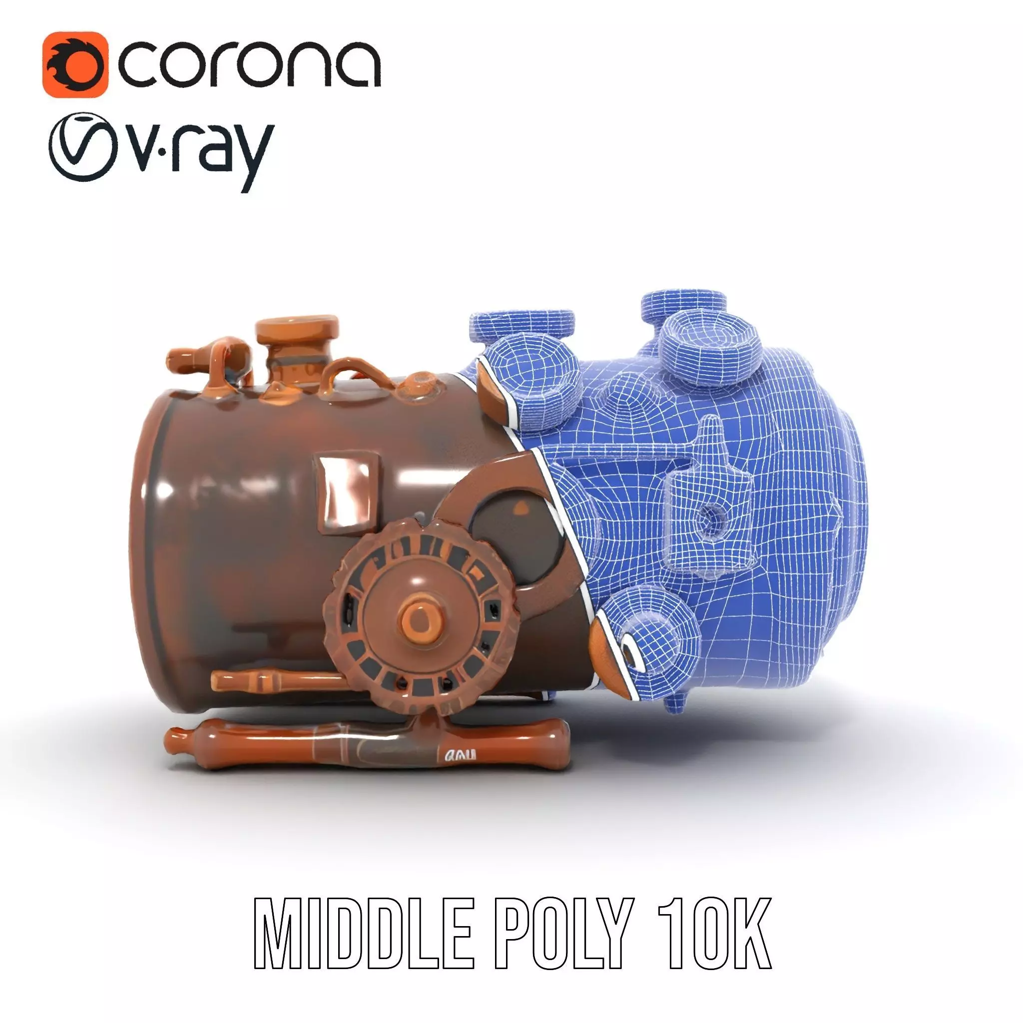 Steampunk Engine Gauge model pack Low-poly 3D model_29