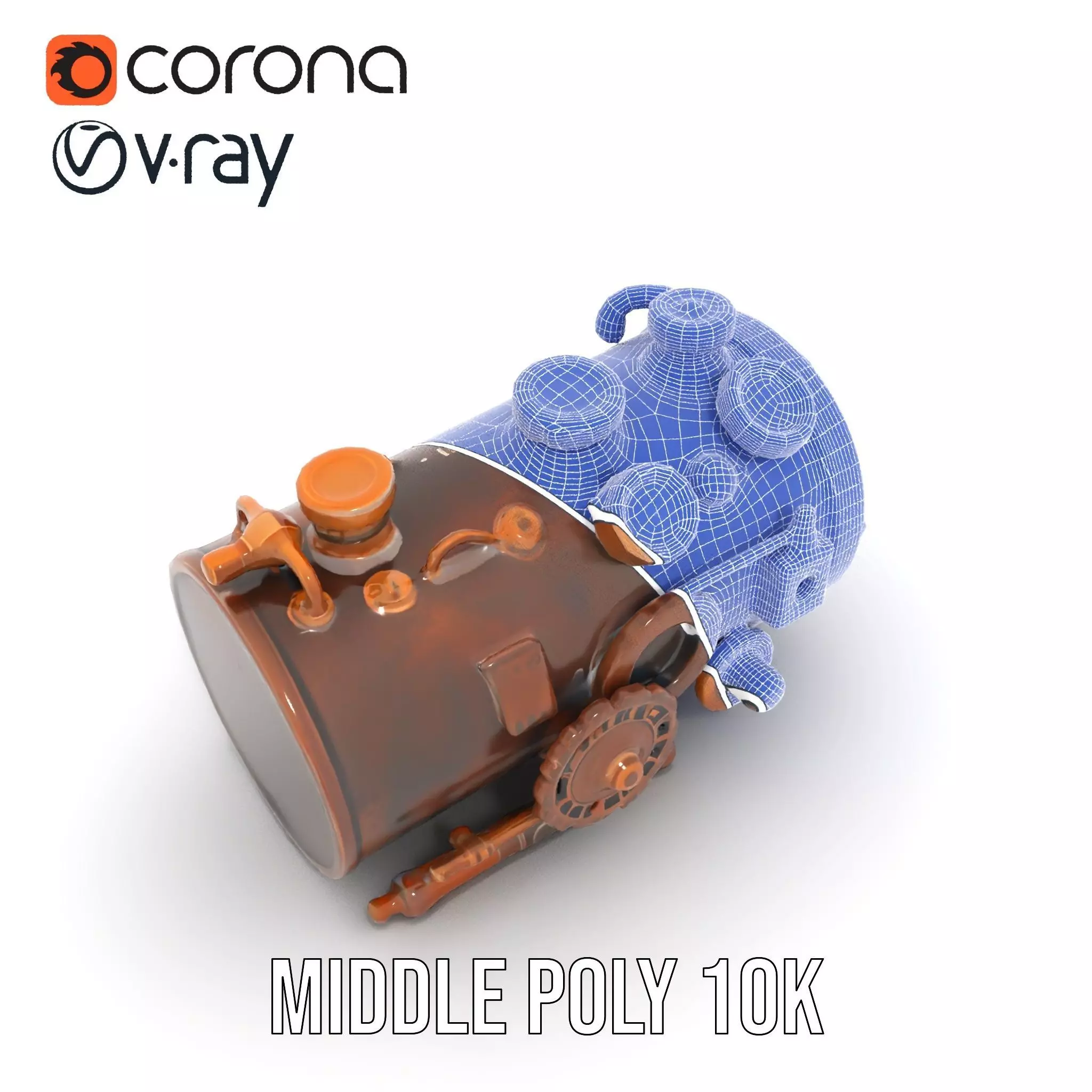 Steampunk Engine Gauge model pack Low-poly 3D model_21