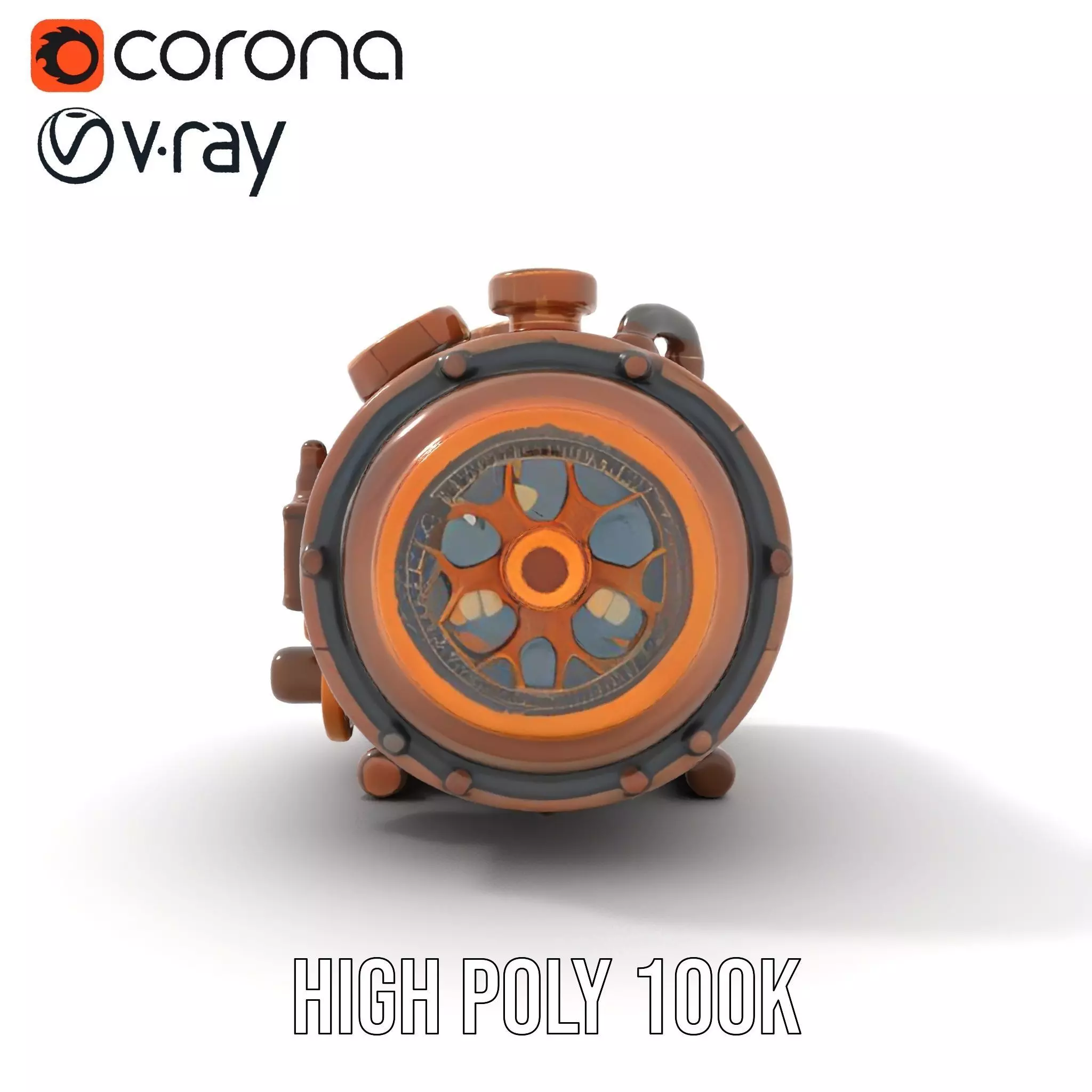 Steampunk Engine Gauge model pack Low-poly 3D model_28