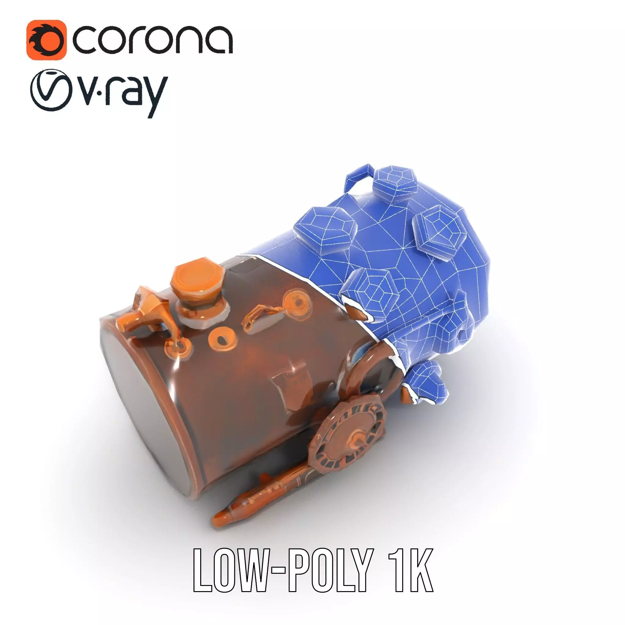 Steampunk Engine Gauge model pack Low-poly 3D model_27