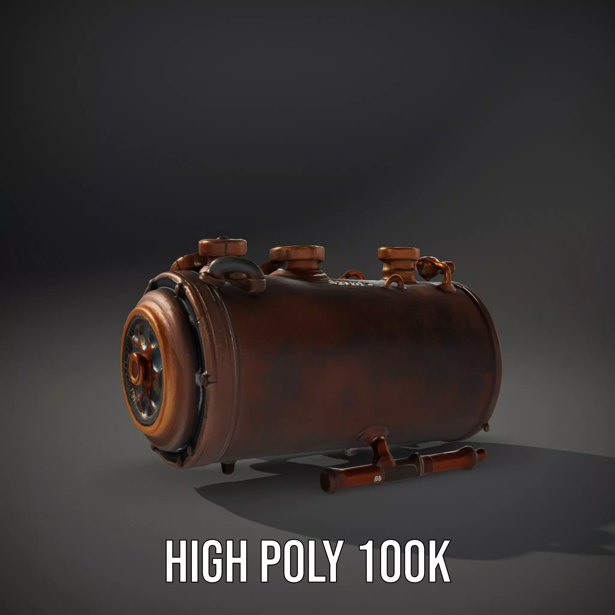 Steampunk Engine Gauge model pack Low-poly 3D model_8