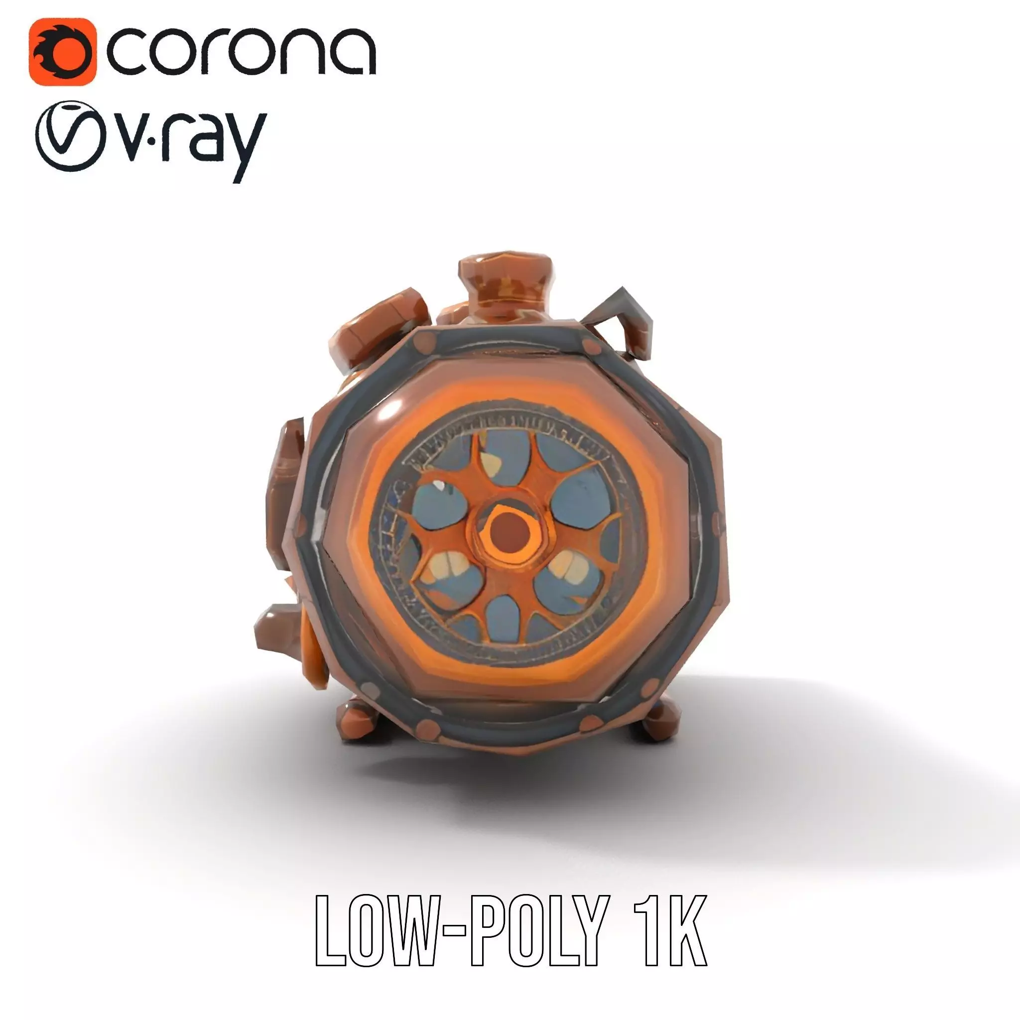 Steampunk Engine Gauge model pack Low-poly 3D model_25