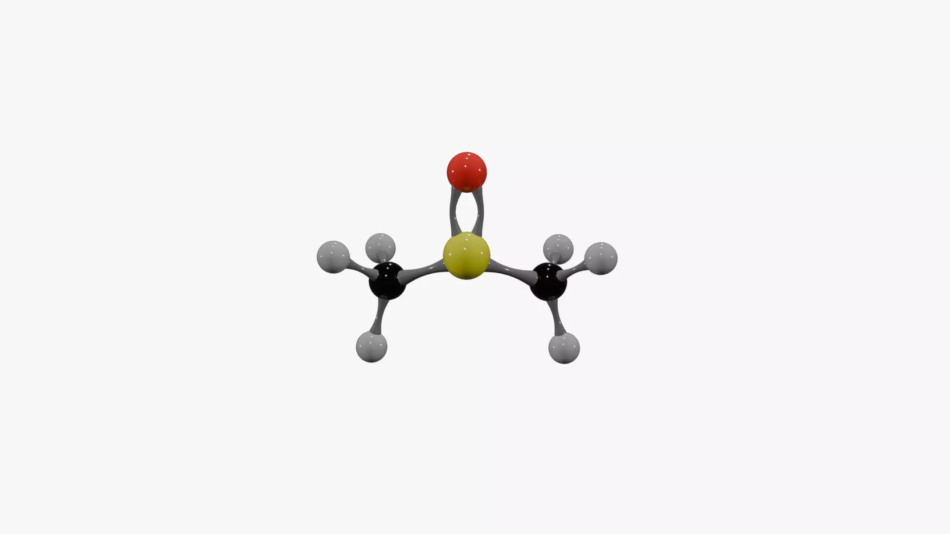 Dimethyl Sulfoxide Molecule Low-poly 3D model_7