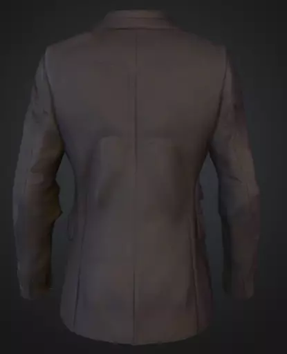 Elegant Attire Blazer Low-poly 3D model_3