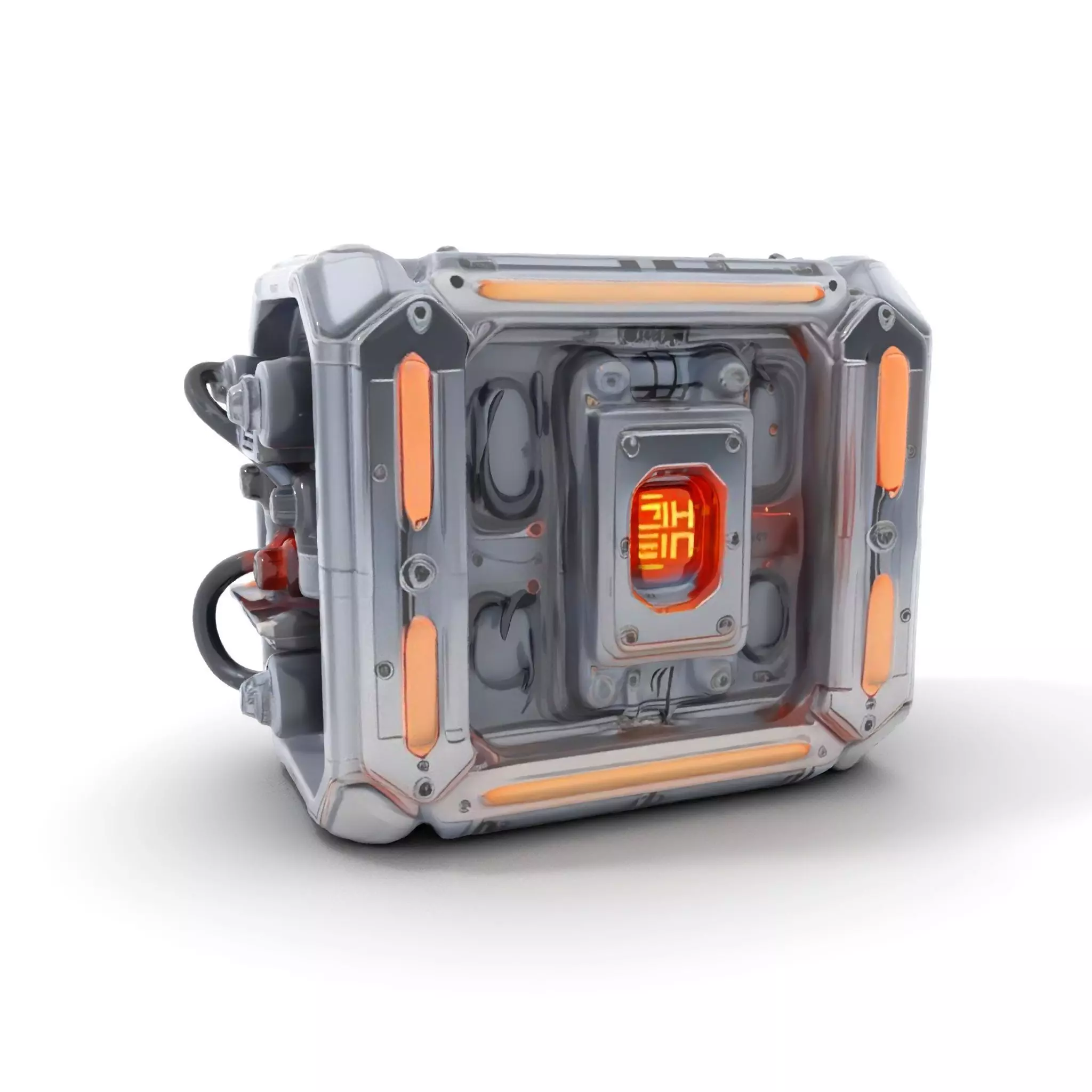 Futuristic Energy Generator Model Pack Low-poly 3D model_0