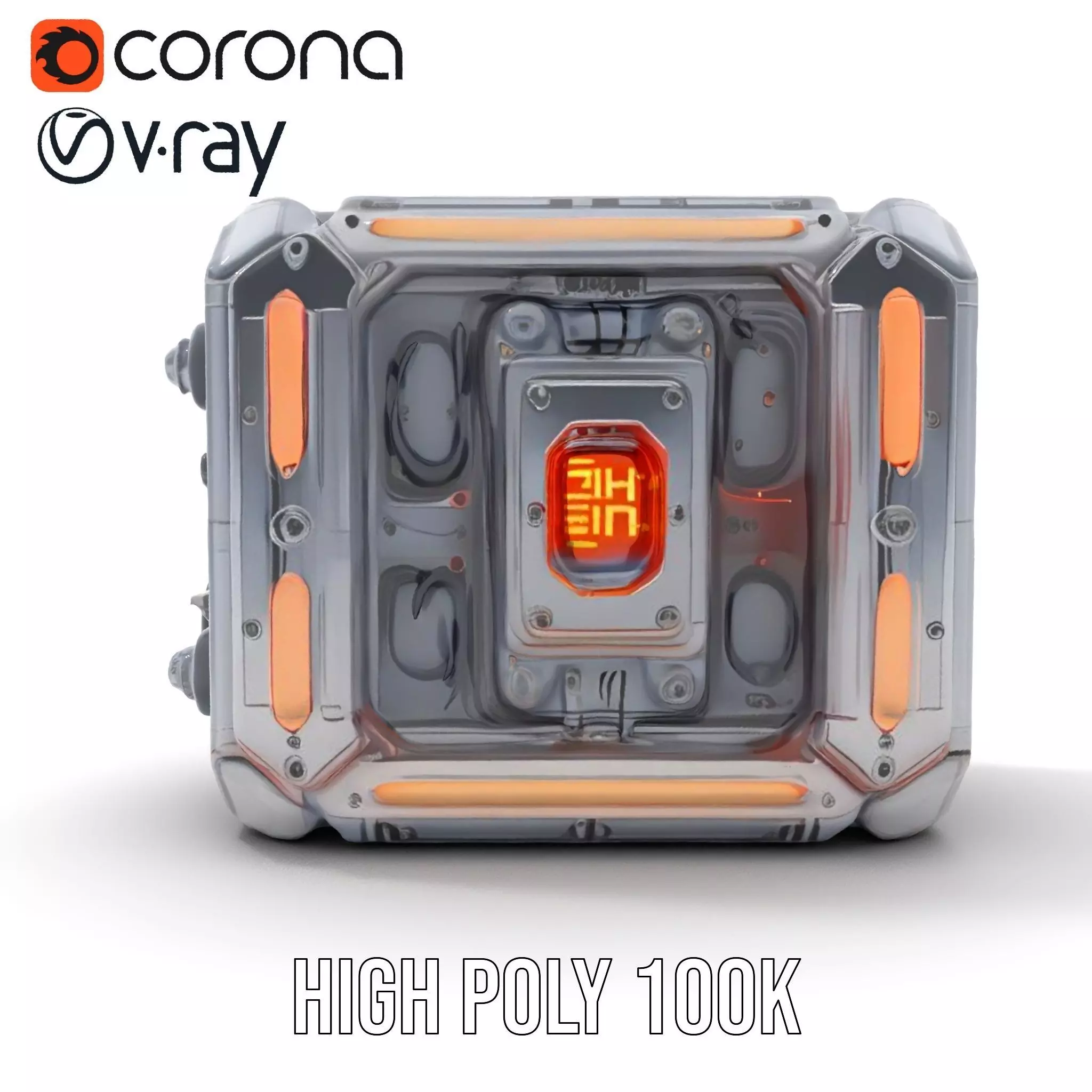 Futuristic Energy Generator Model Pack Low-poly 3D model_31