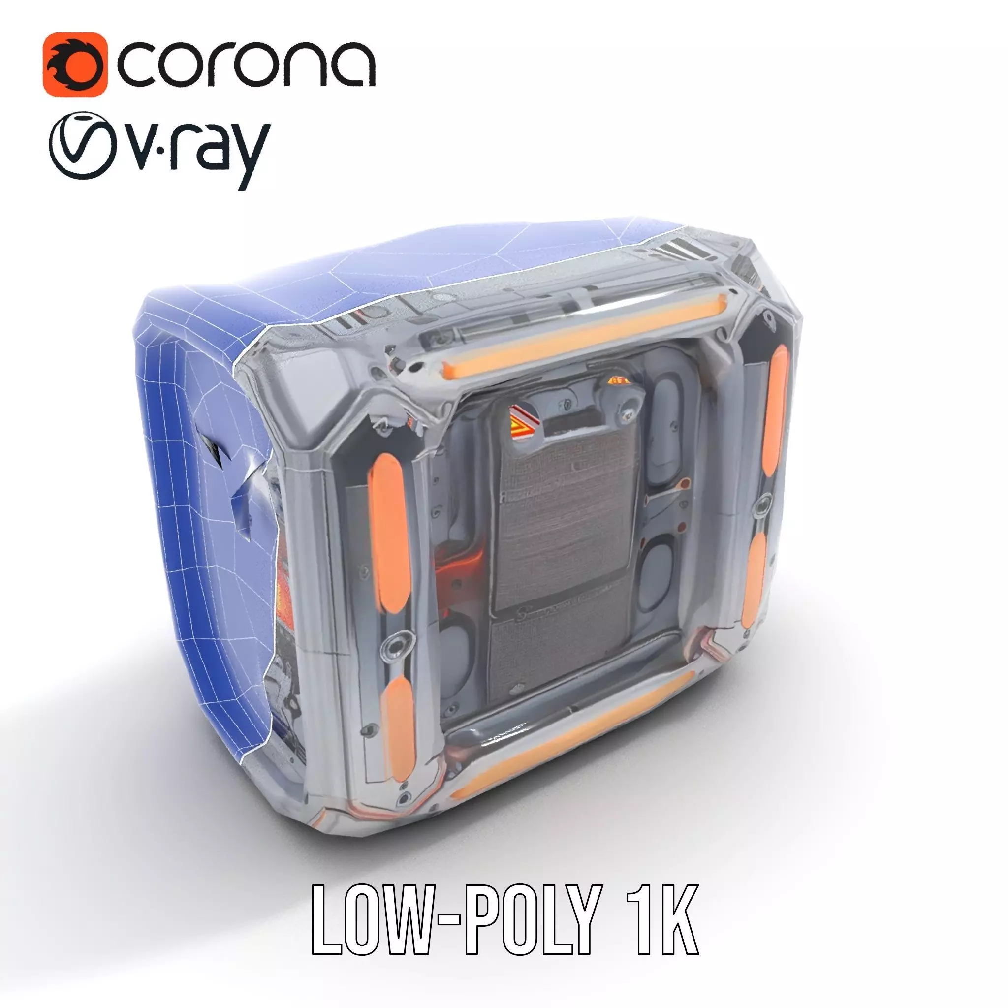 Futuristic Energy Generator Model Pack Low-poly 3D model_30