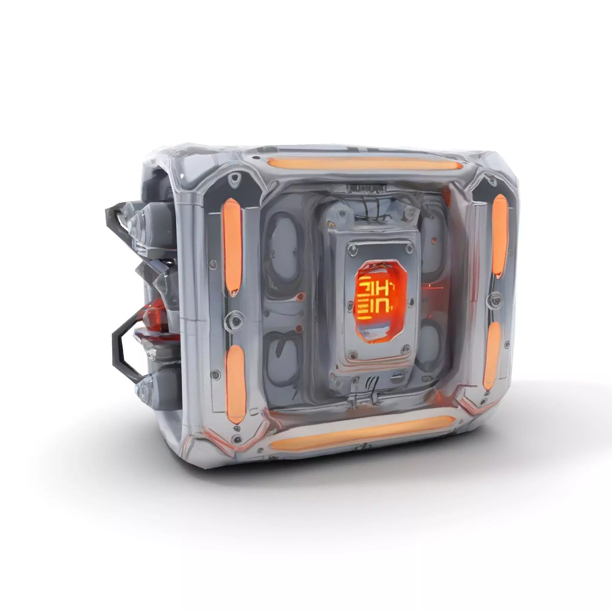 Futuristic Energy Generator Model Pack Low-poly 3D model_7