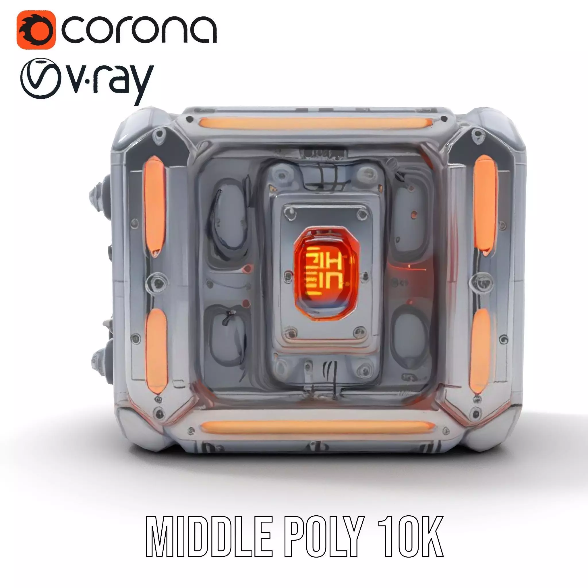 Futuristic Energy Generator Model Pack Low-poly 3D model_11