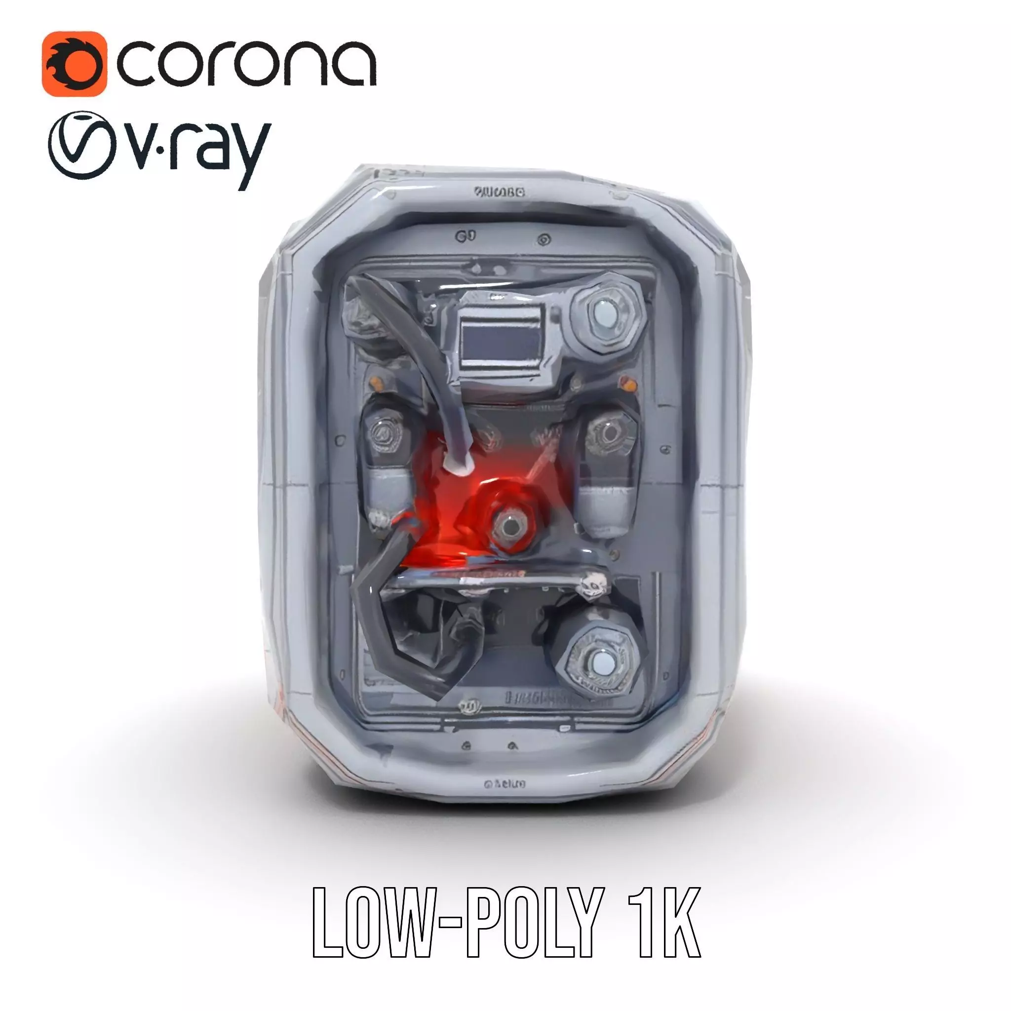 Futuristic Energy Generator Model Pack Low-poly 3D model_19