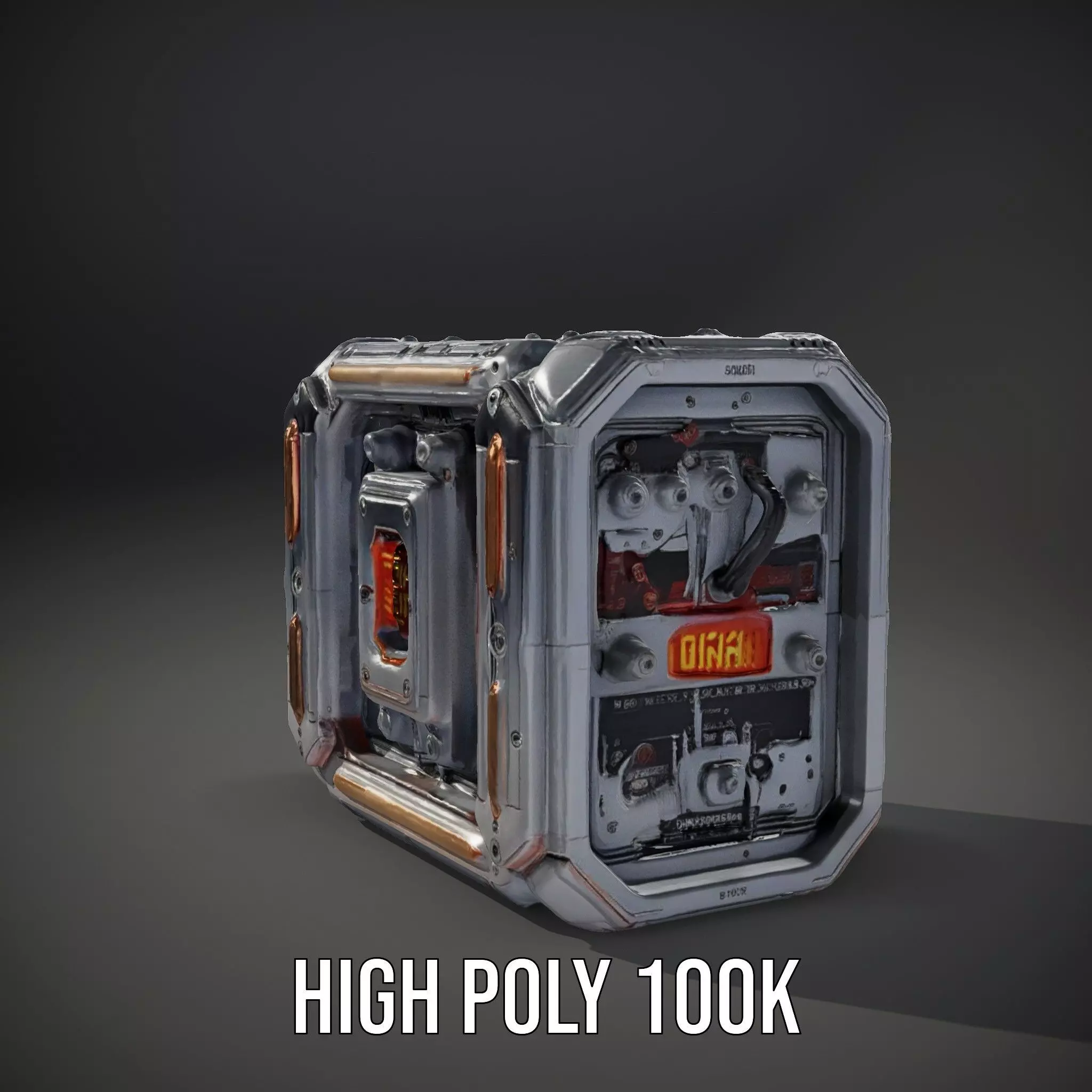 Futuristic Energy Generator Model Pack Low-poly 3D model_8