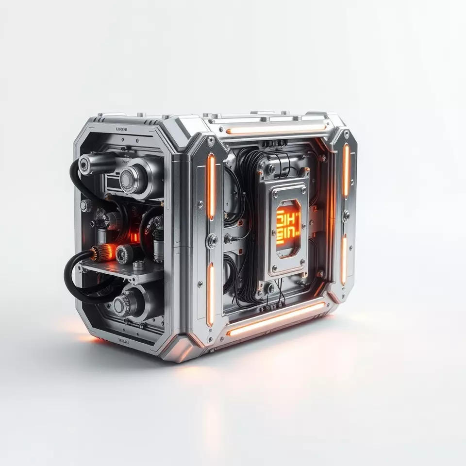 Futuristic Energy Generator Model Pack Low-poly 3D model_2