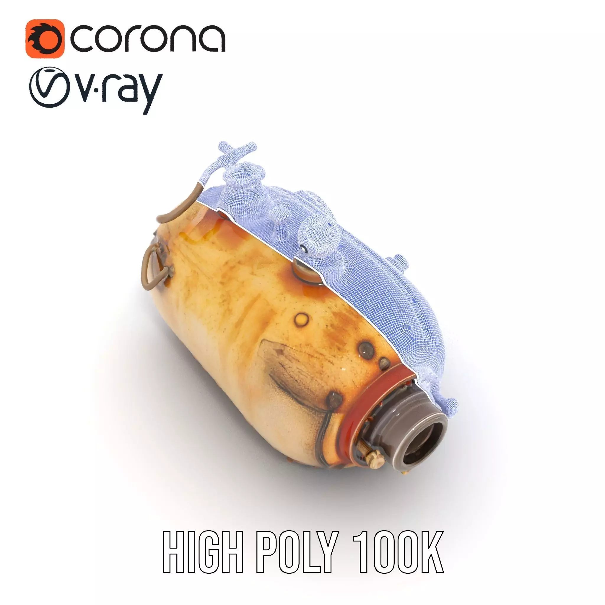 Steampunk Machinery Model Pack with Detailed Components Low-poly 3D model_31