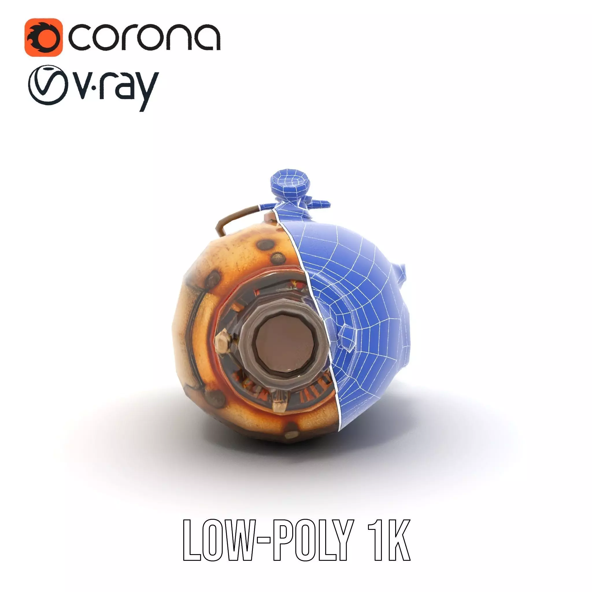 Steampunk Machinery Model Pack with Detailed Components Low-poly 3D model_30