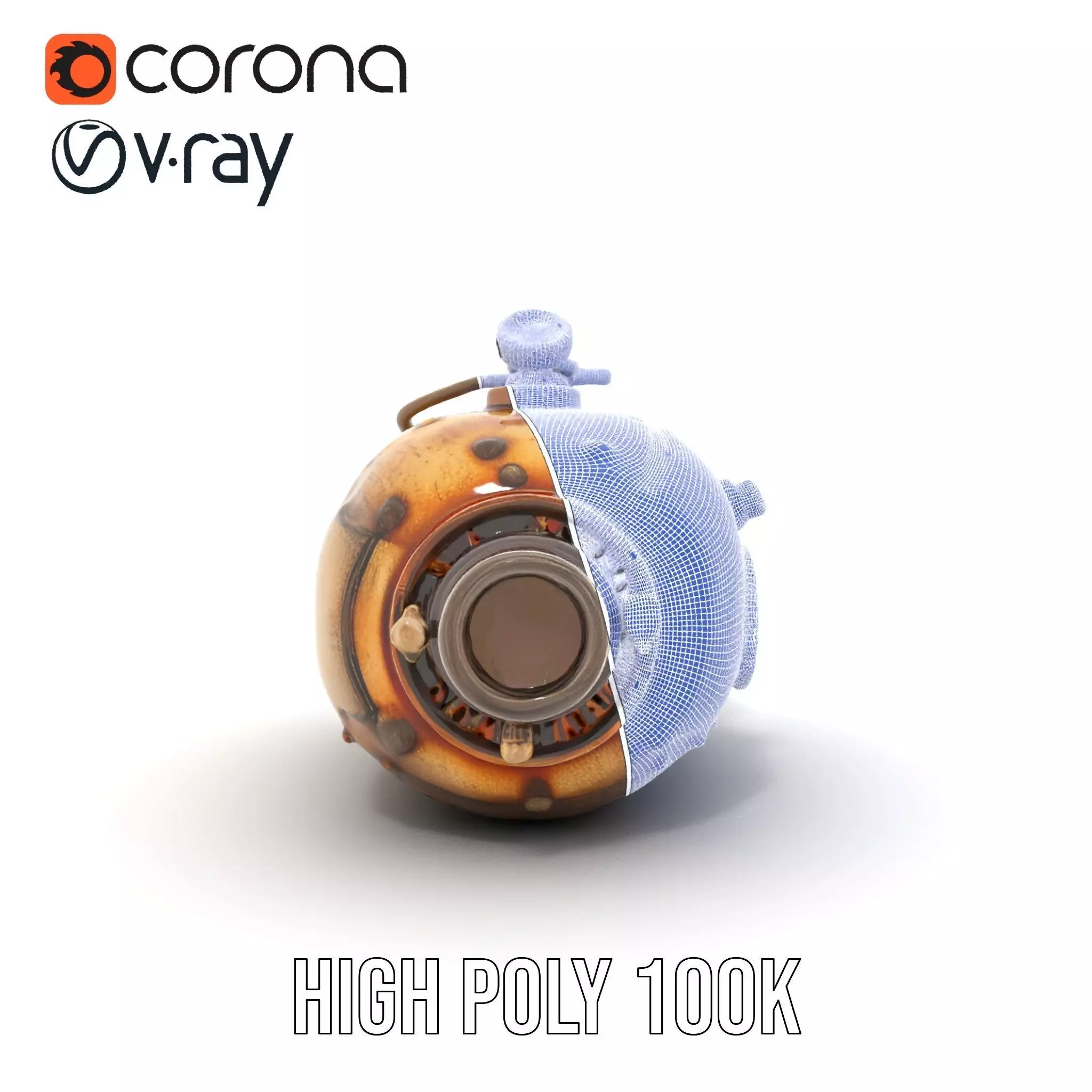 Steampunk Machinery Model Pack with Detailed Components Low-poly 3D model_34