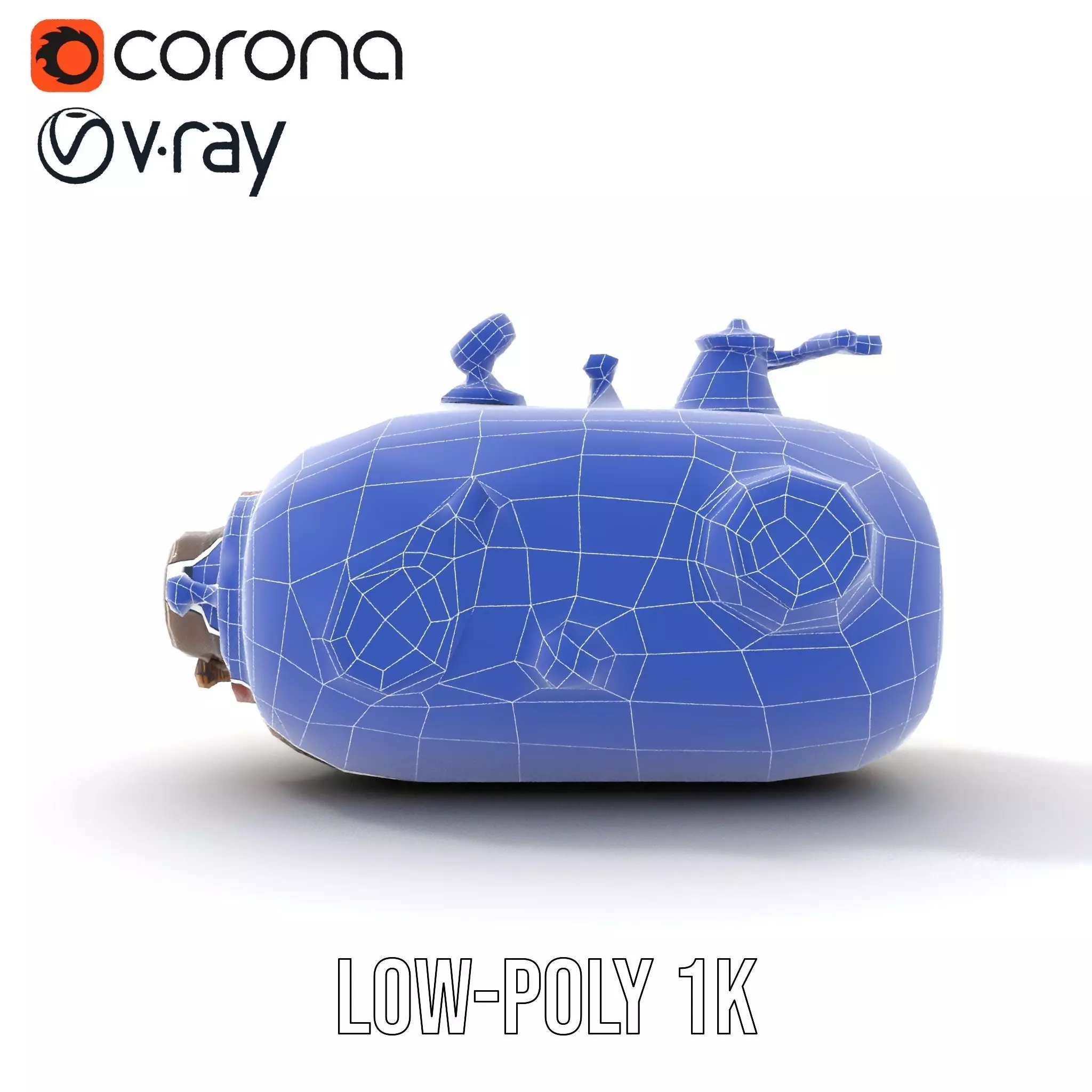 Steampunk Machinery Model Pack with Detailed Components Low-poly 3D model_11